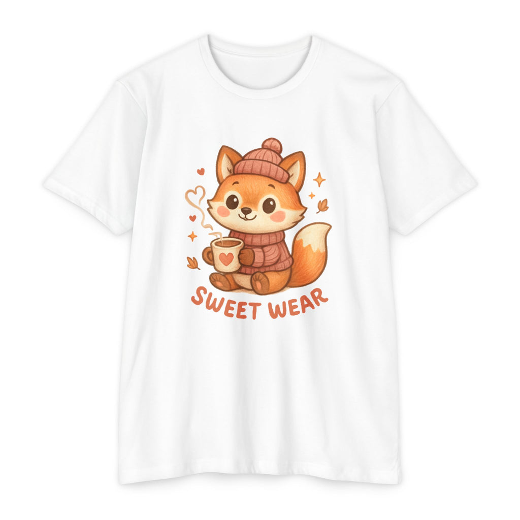 Cute Fox Tee — "Sweet Wear" Cozy Winter Graphic T-Shirt