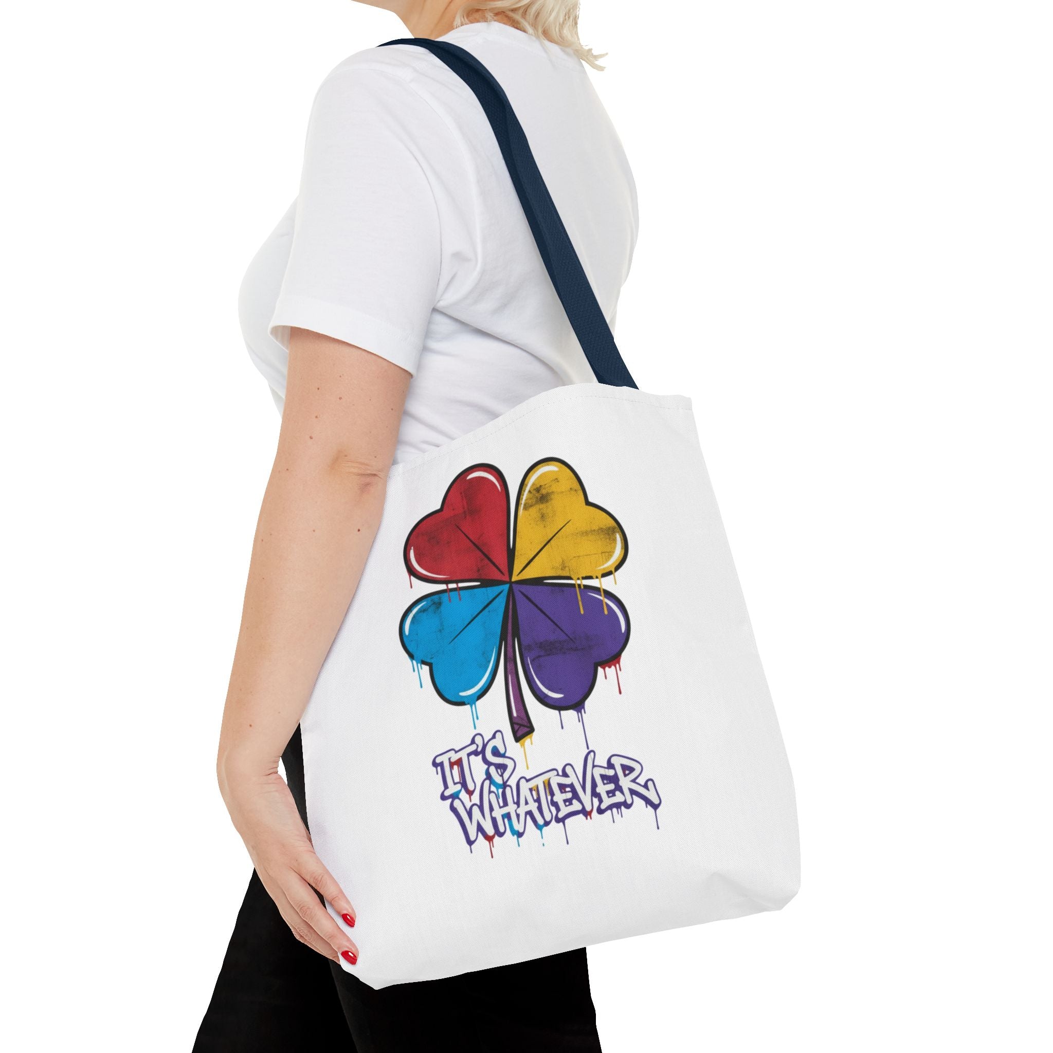 Rainbow Drip Graphic Tote Bag
