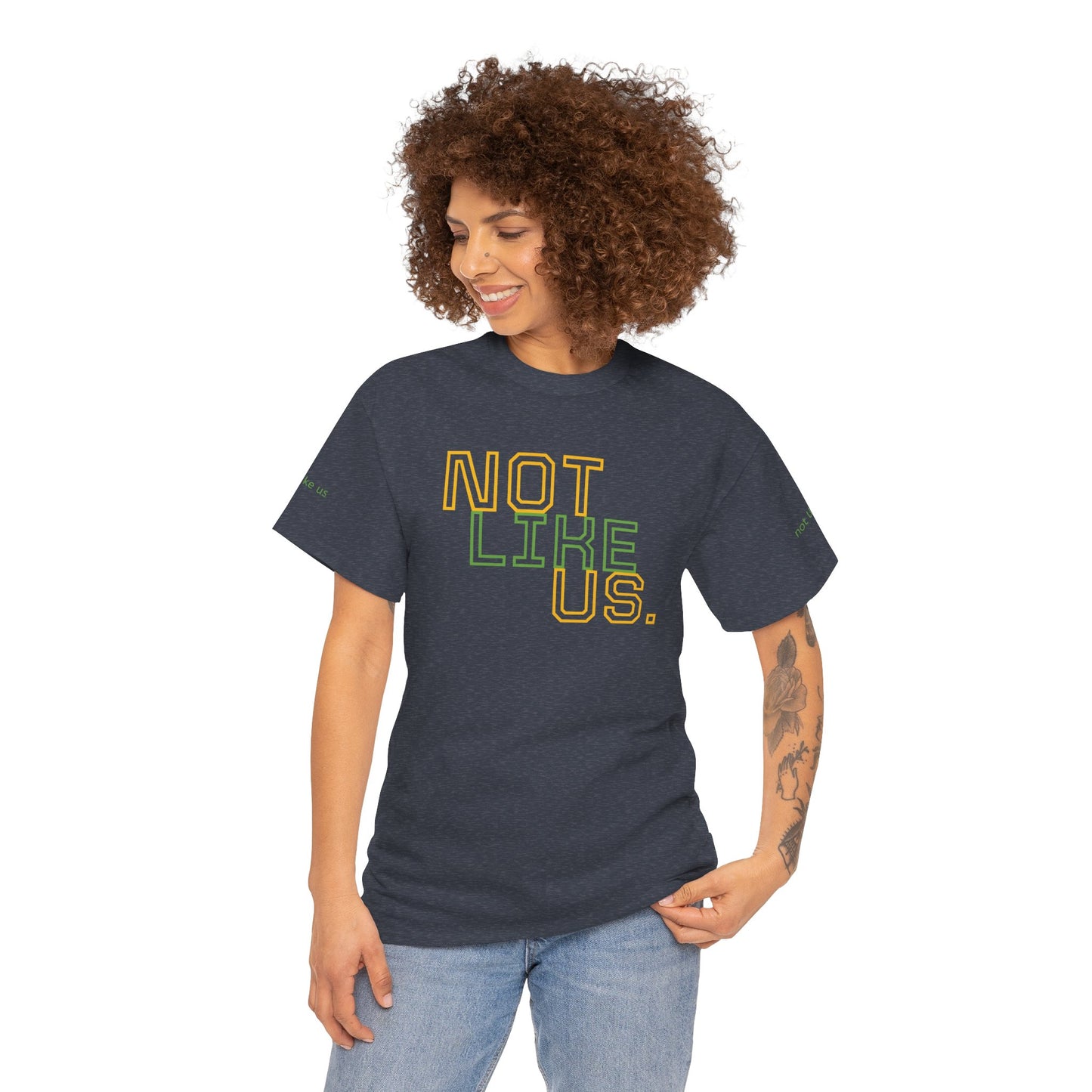 Unisex Heavy Cotton Tee - "NOT LIKE US" Statement Tee