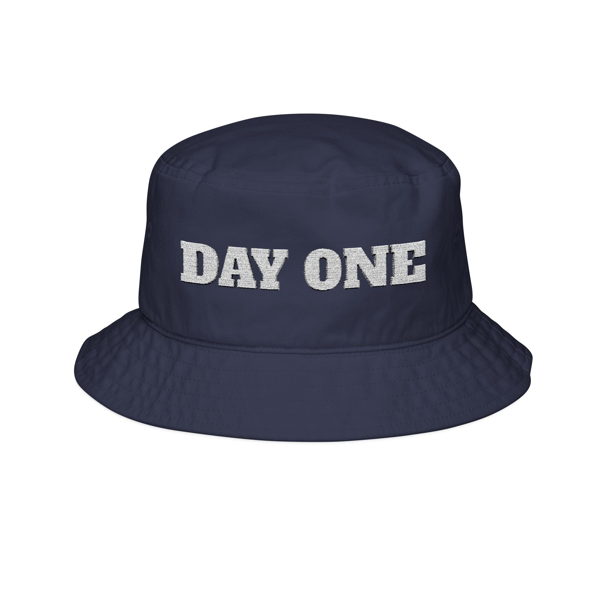 Day One Bucket Hat - Embroidered Streetwear Sun Hat