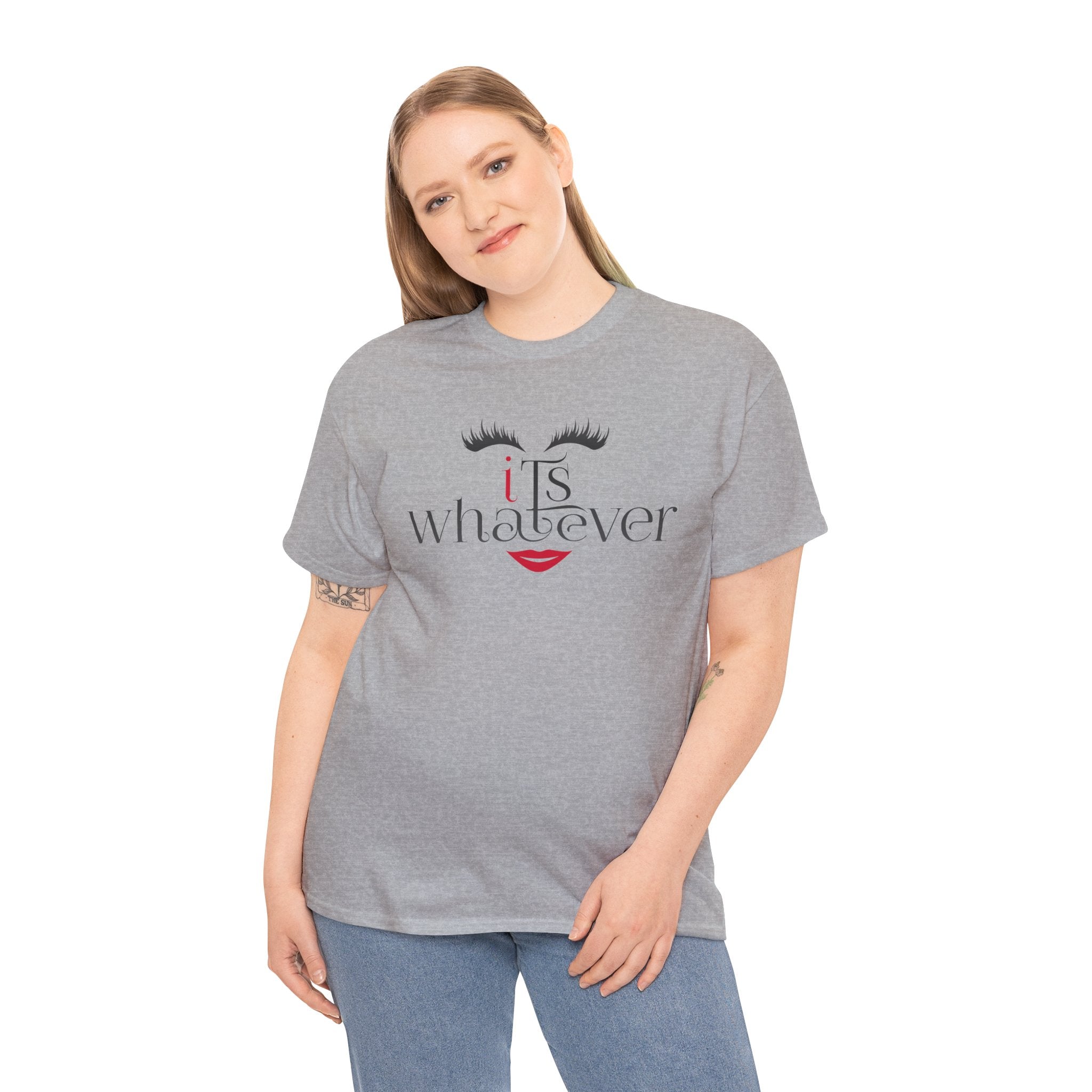 "It's Whatever" Graphic Tee — Feminine Minimalist Lash & Lip Shirt