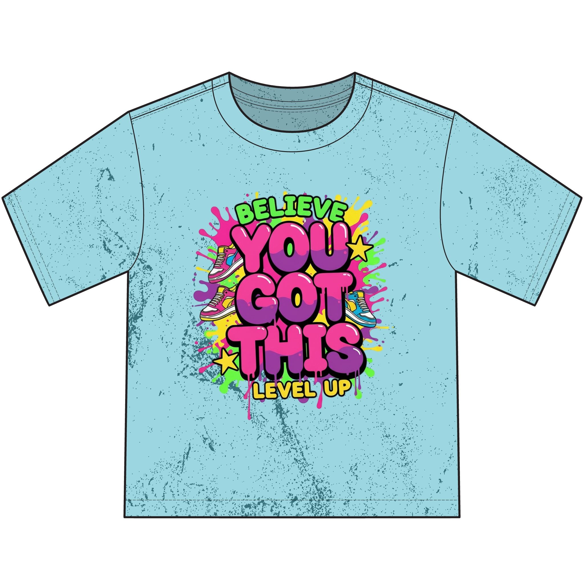Believe You Got This Youth Tee — Color Blast Motivational Kids T-Shirt