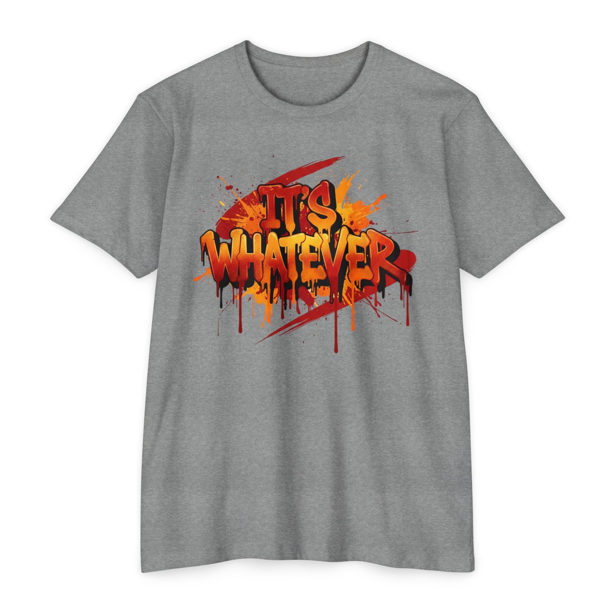 Neon Graffiti Paint Drip Tee — Streetwear Graphic T-Shirt