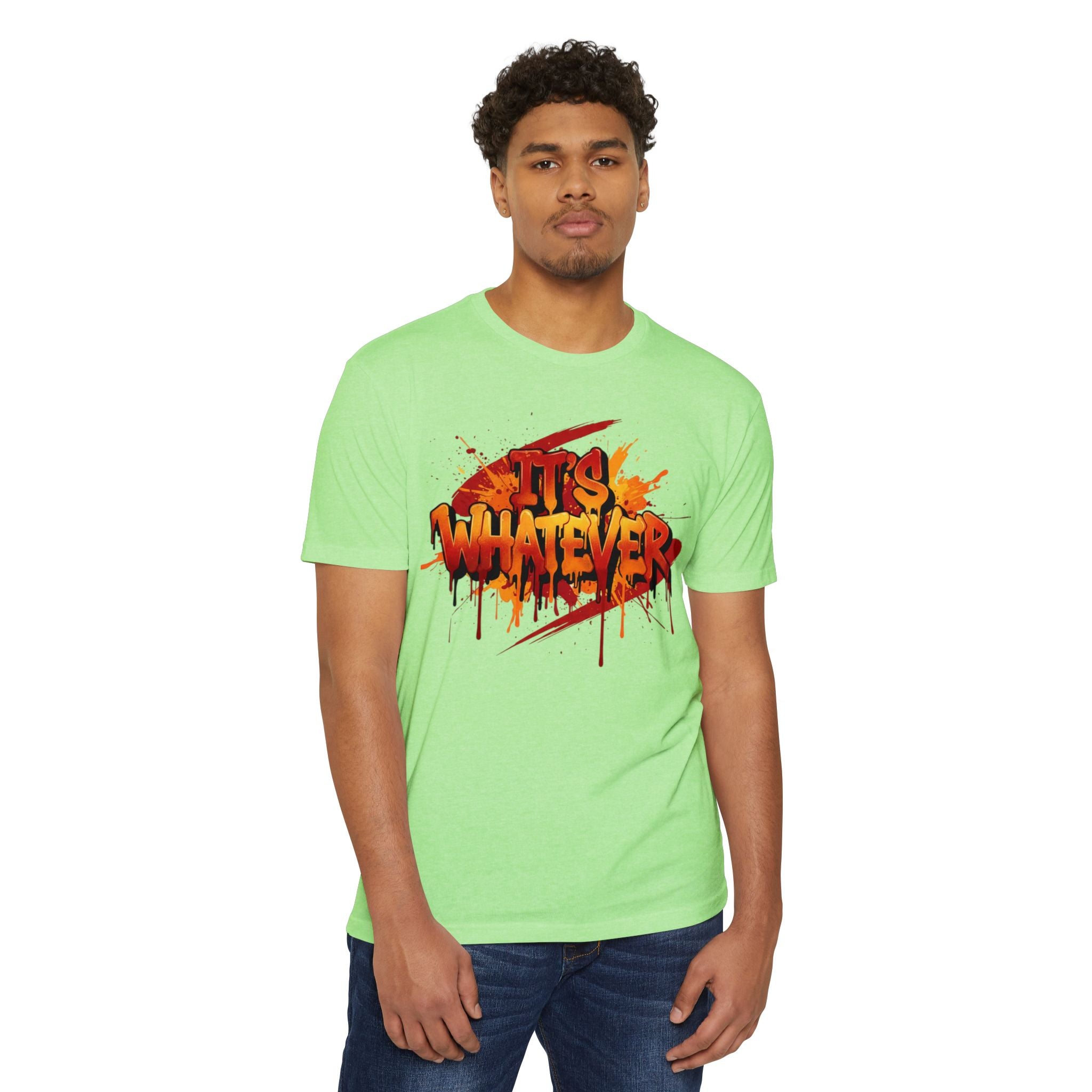 Neon Graffiti Paint Drip Tee — Streetwear Graphic T-Shirt