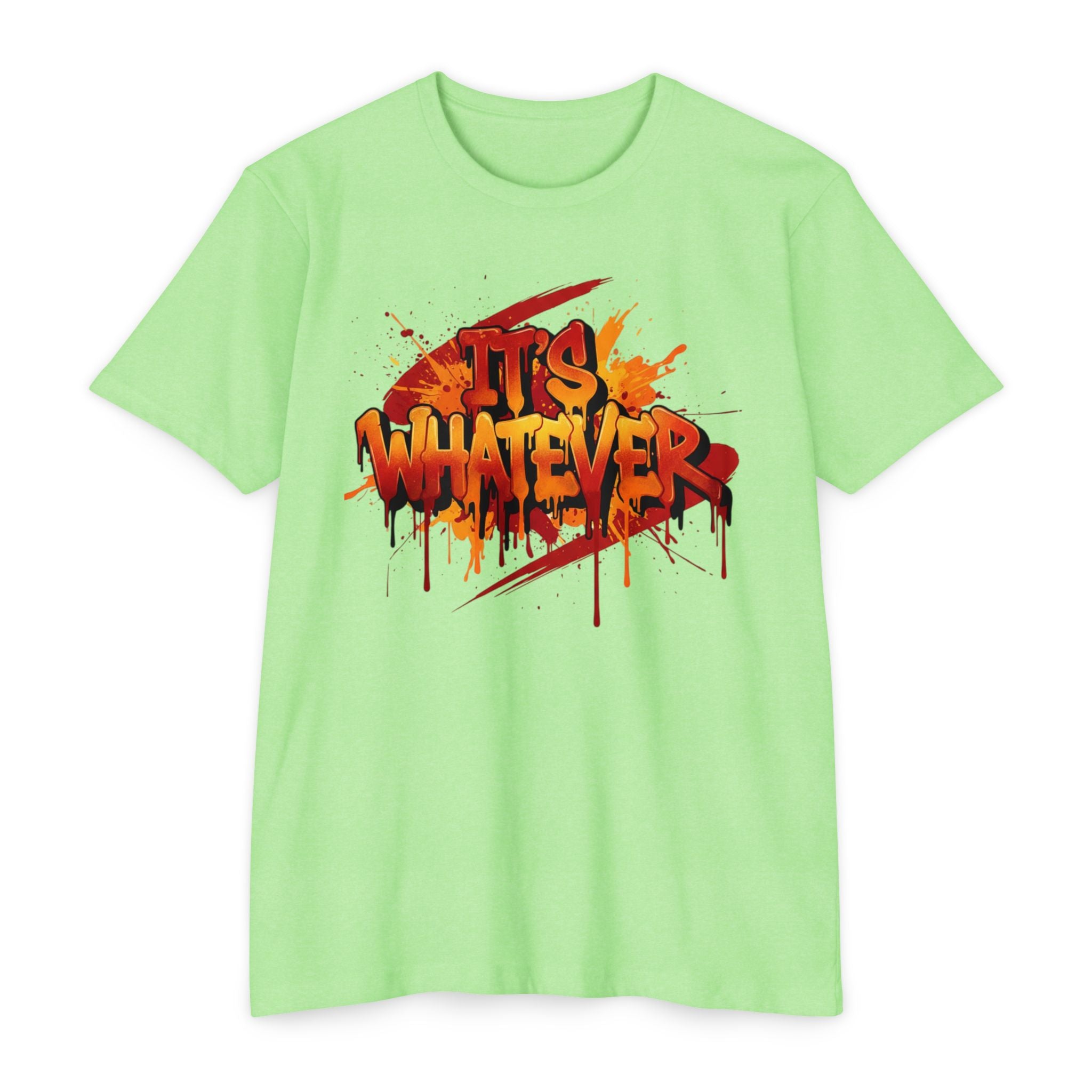 Neon Graffiti Paint Drip Tee — Streetwear Graphic T-Shirt