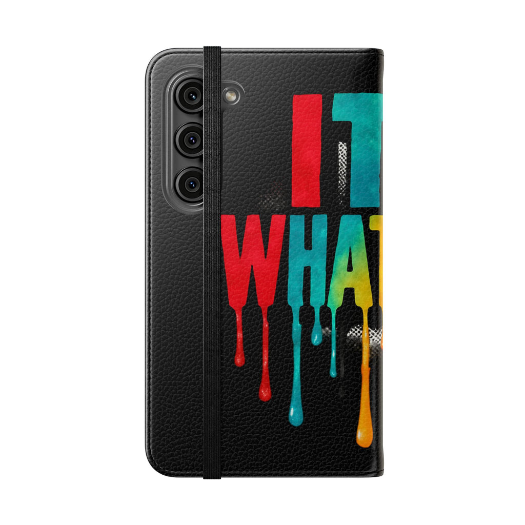 Rainbow Drip Flip Case