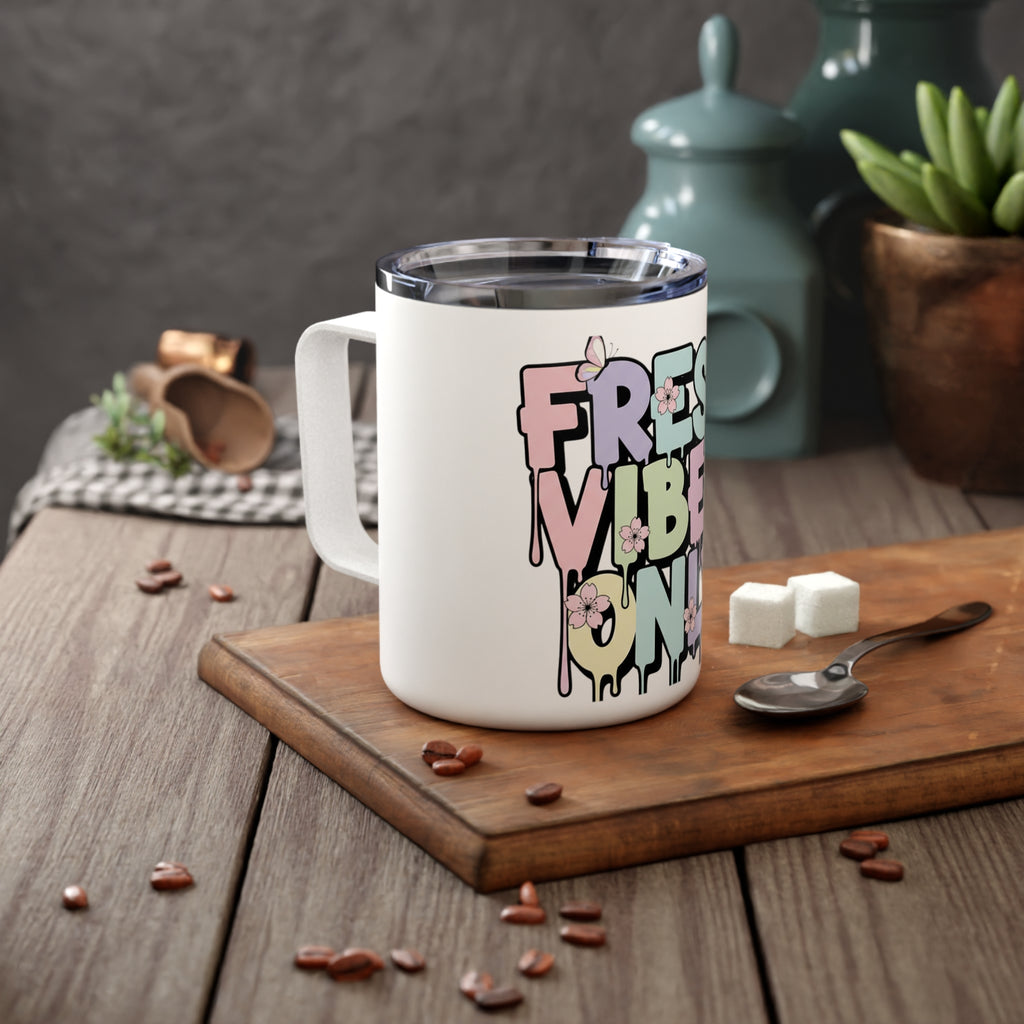 Fresh Vibes Only | 10oz Pastel Drip Mug