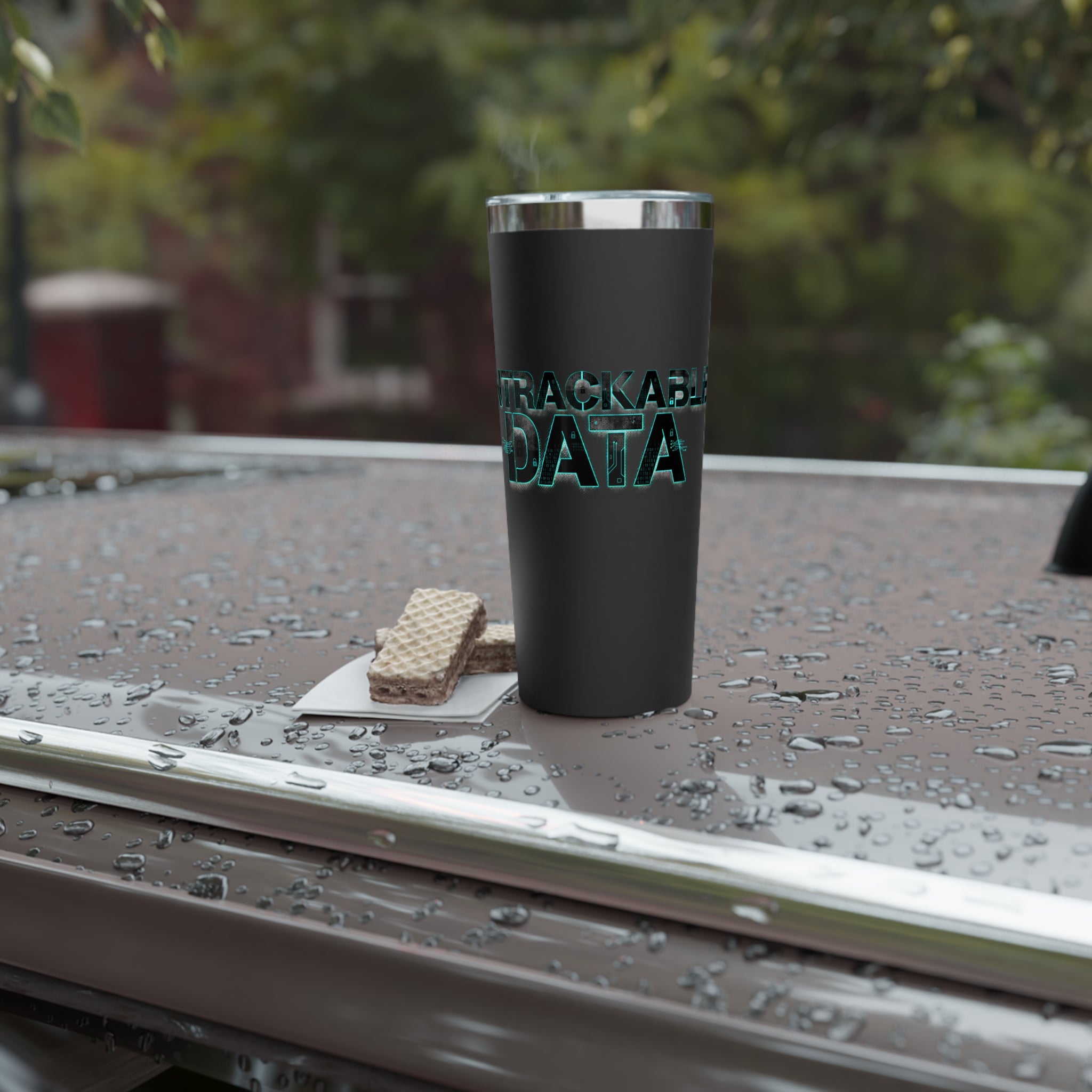 22oz Insulated Tumbler – ‘Untrackable Data’ Tech Matte Travel Cup
