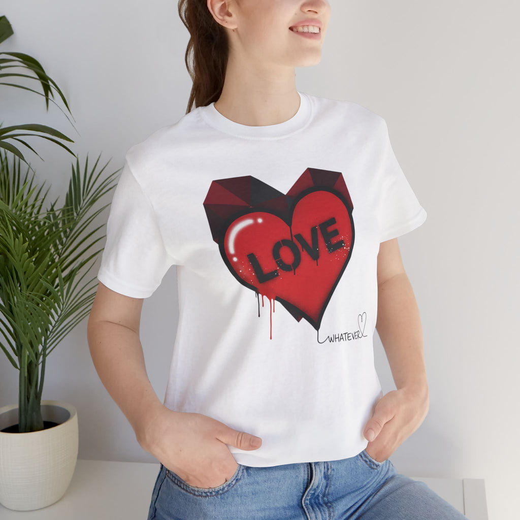 Love Graffiti Heart T-Shirt — 'LOVE' Dripping Street Art Tee