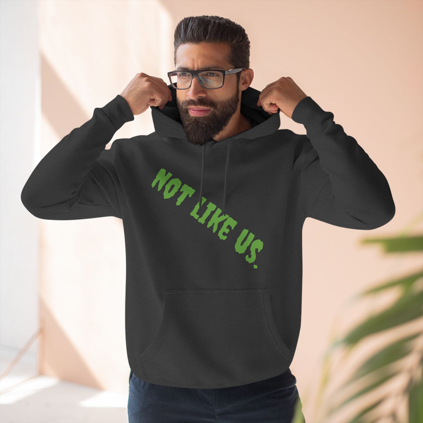 Not Like Us Fleece Hoodie - Edgy Streetwear for Gen Z