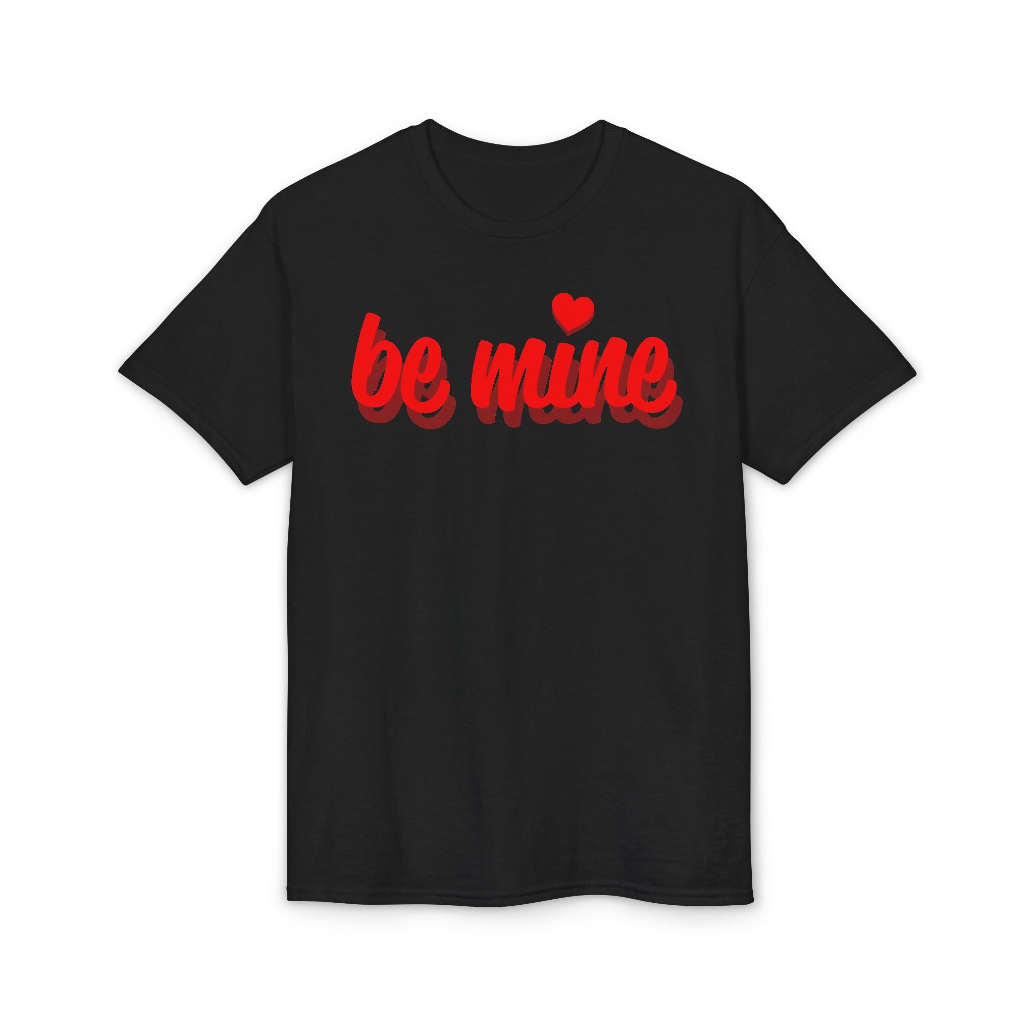 Be Mine Valentine T-Shirt — Red Script Heart Valentine's Day Tee