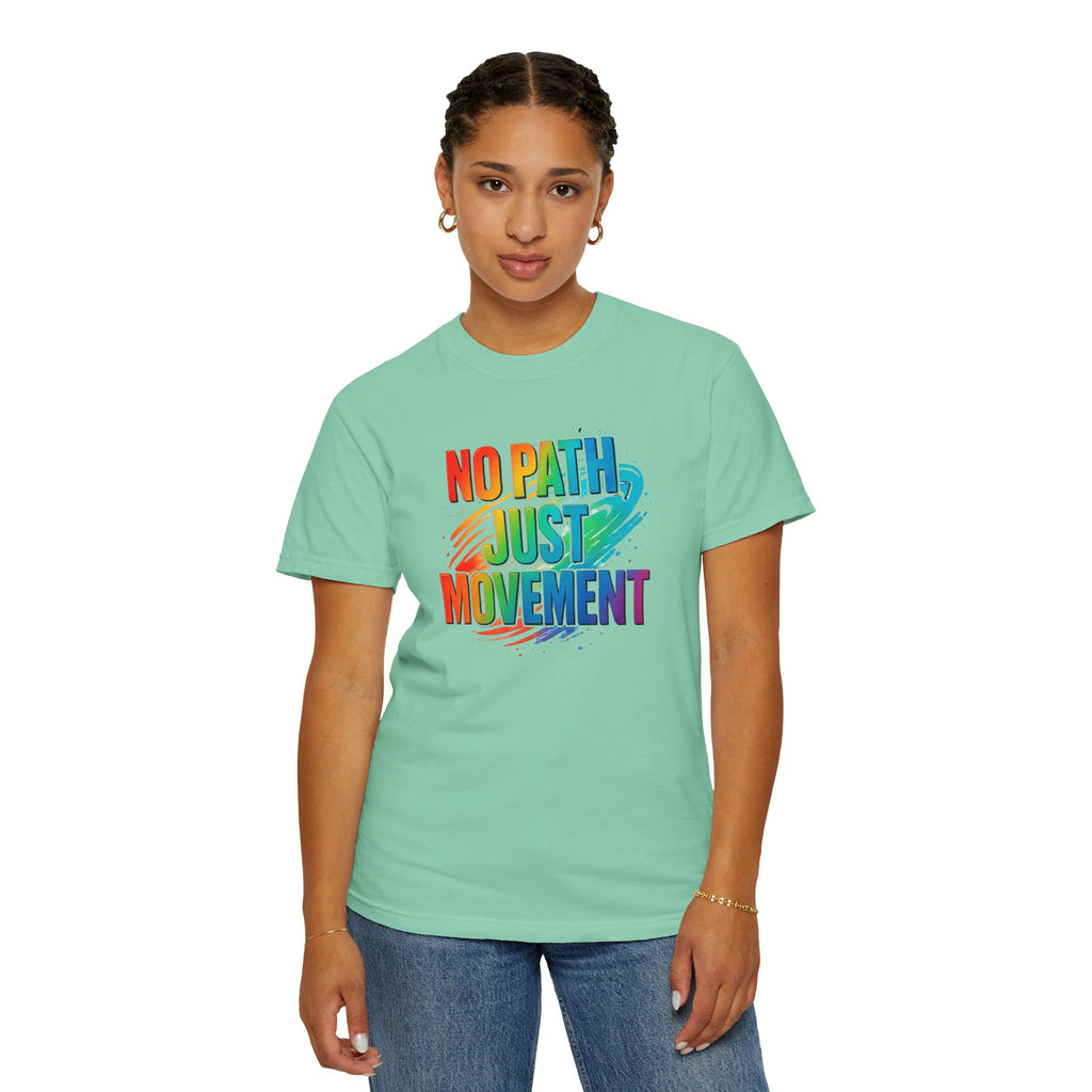 No Path Just Movement Rainbow Graphic T-Shirt