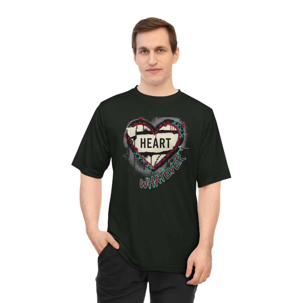 Heart Whatever Performance T-Shirt — Edgy Grunge Graphic Tee