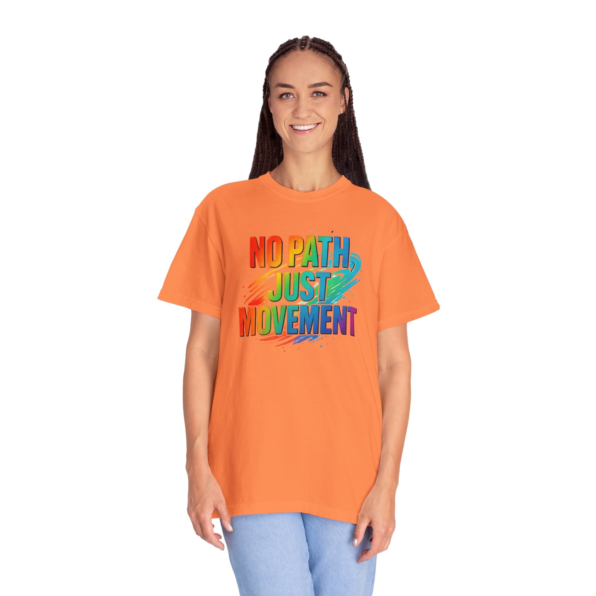 No Path Just Movement Rainbow Graphic T-Shirt