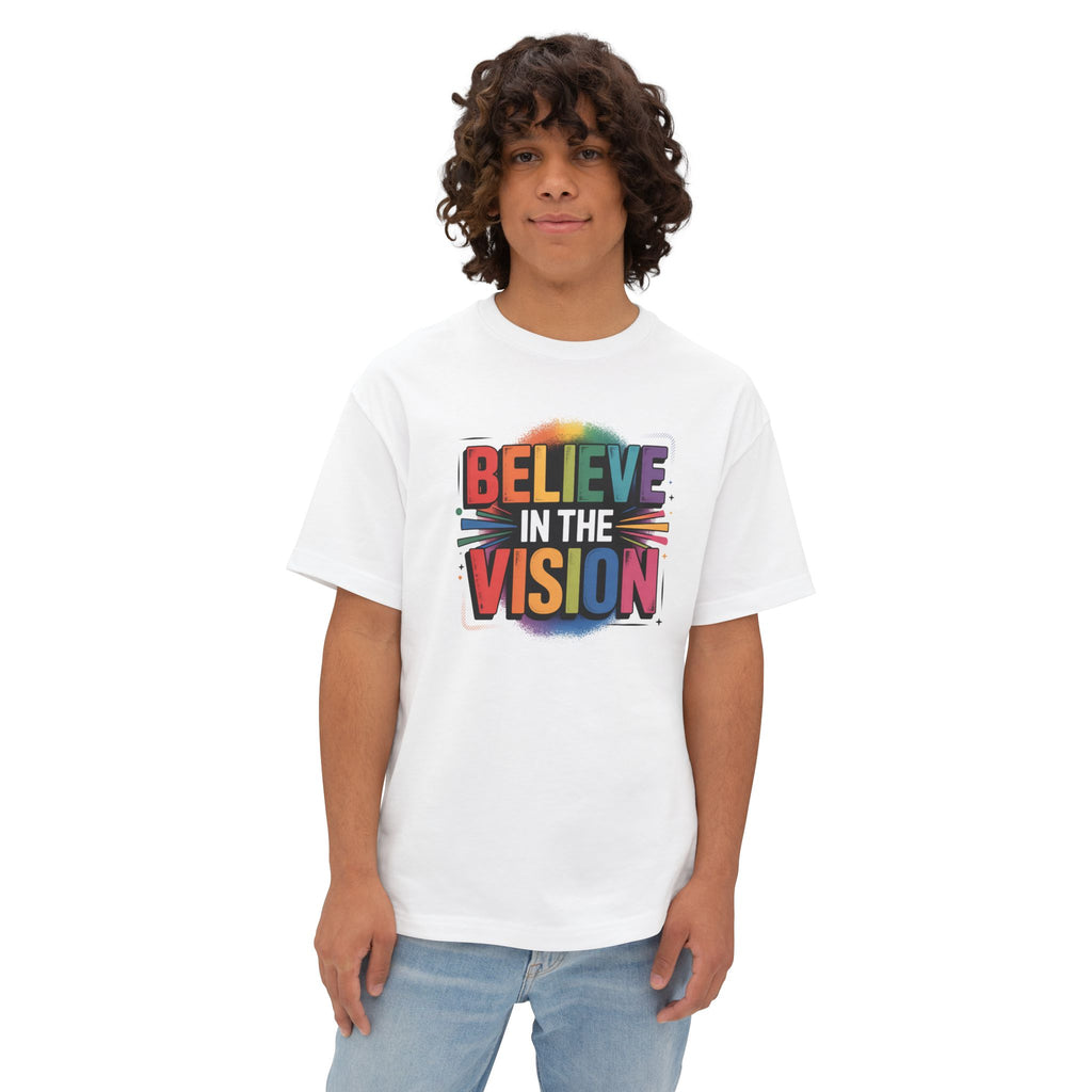 Believe in the Vision Tee — Inspirational Rainbow Graphic T-Shirt