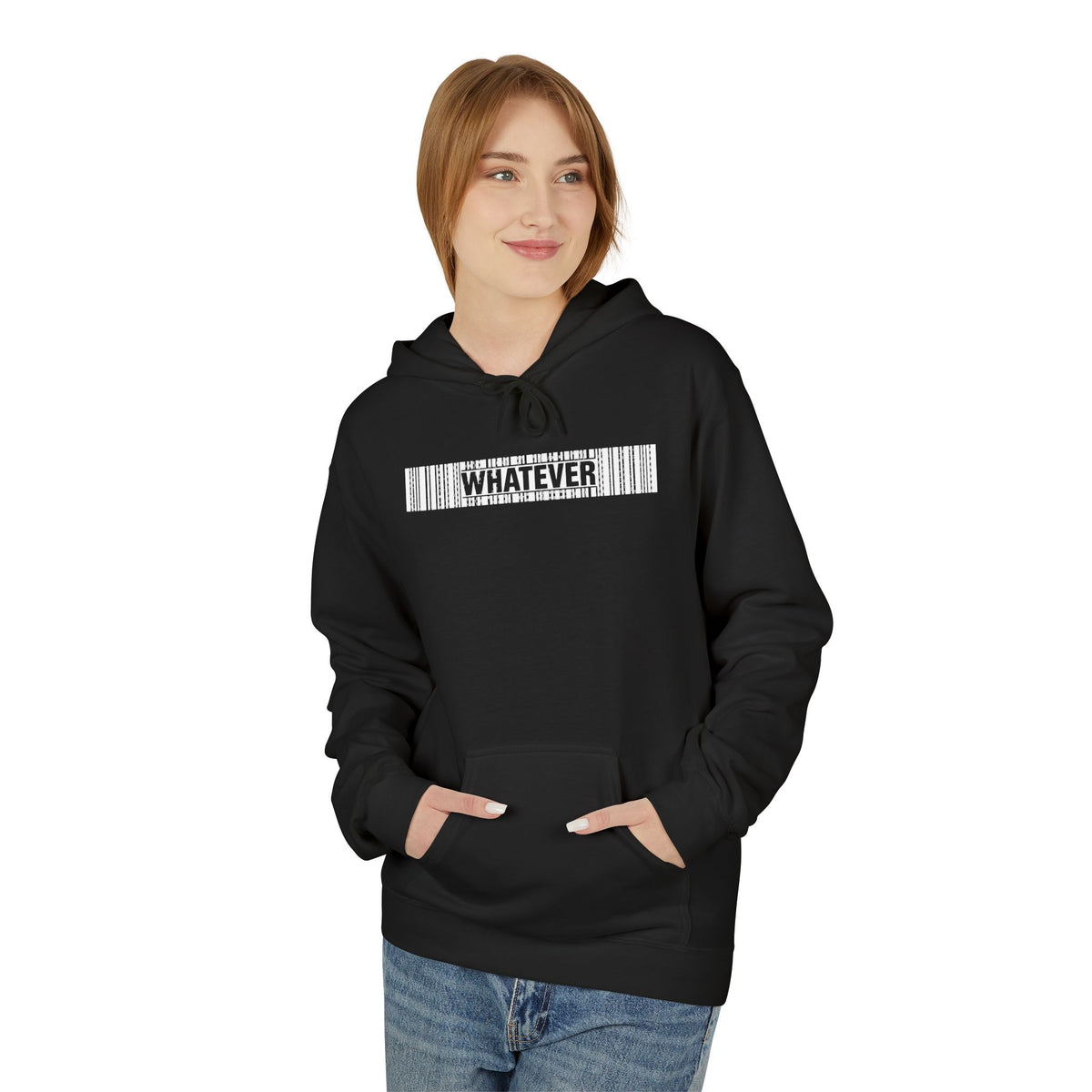 WHATEVER Barcode Hoodie