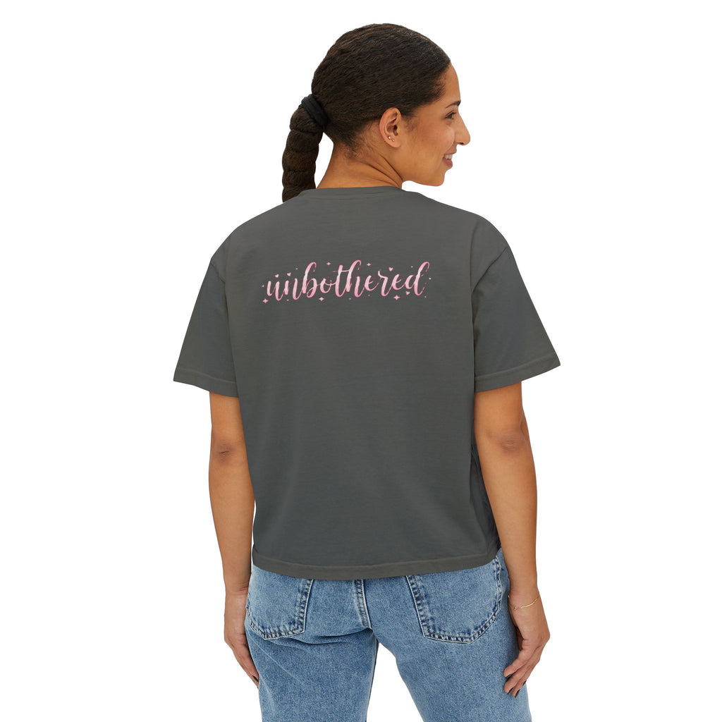 That Girl Unbothered Boxy Crop Tee
