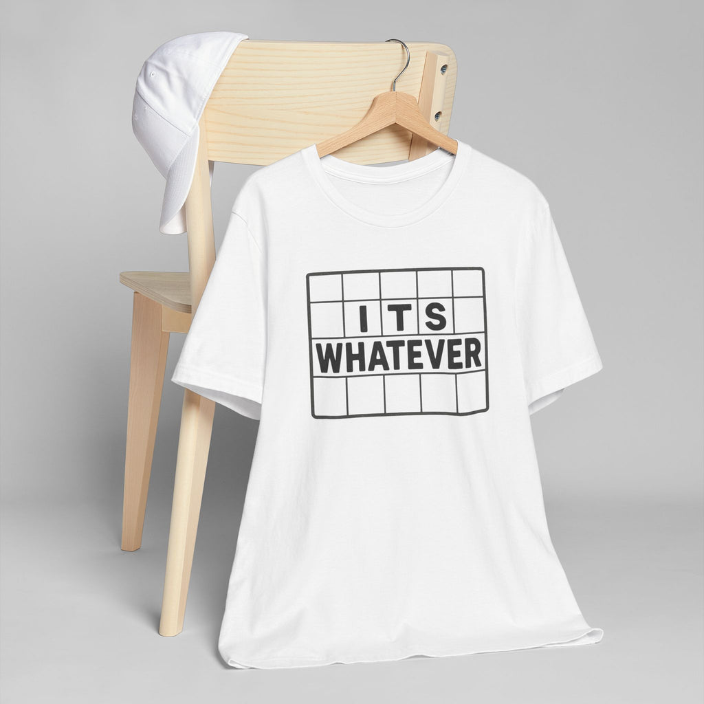 It’s Whatever T‑Shirt — Minimalist Crossword Grid Graphic Tee
