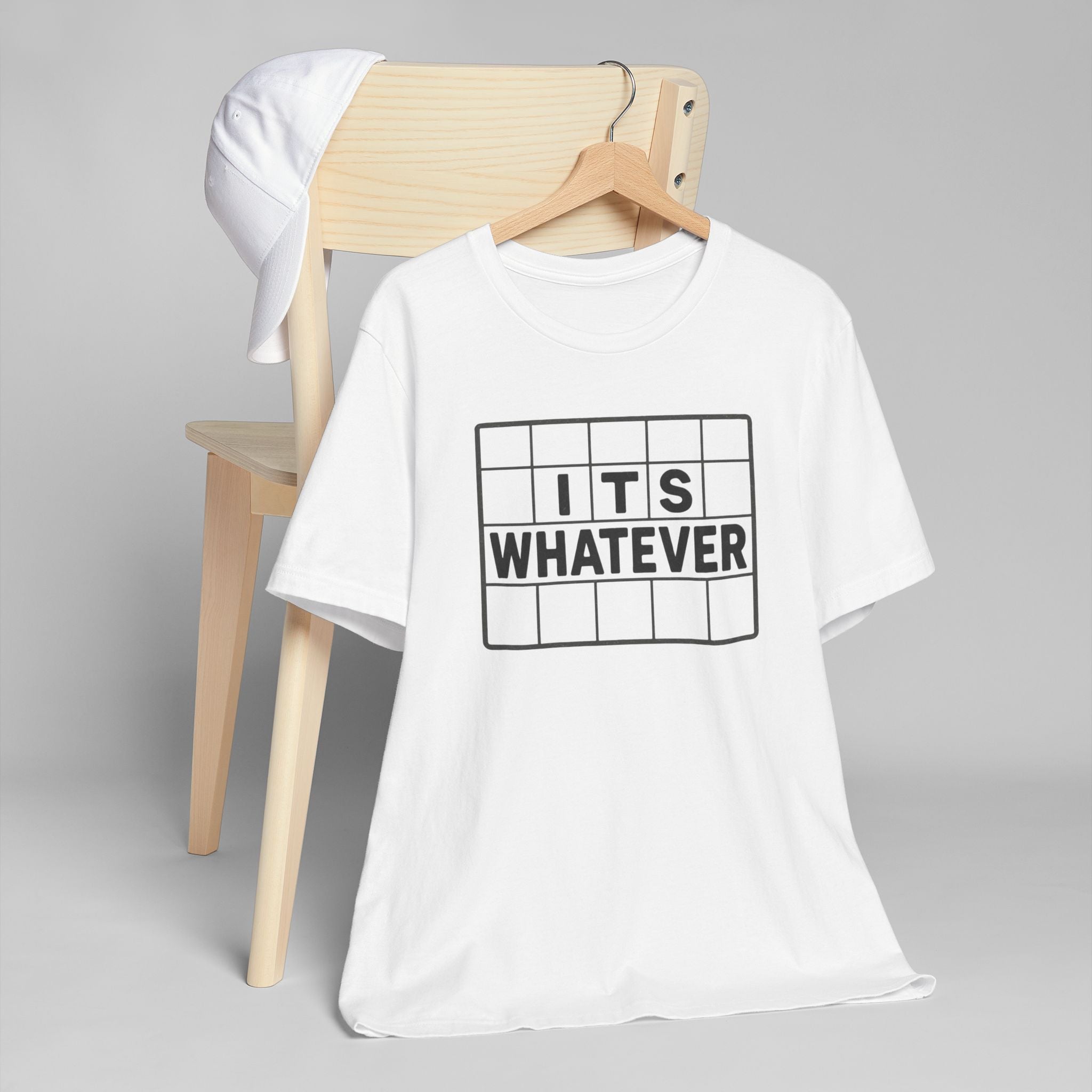 It’s Whatever T‑Shirt — Minimalist Crossword Grid Graphic Tee