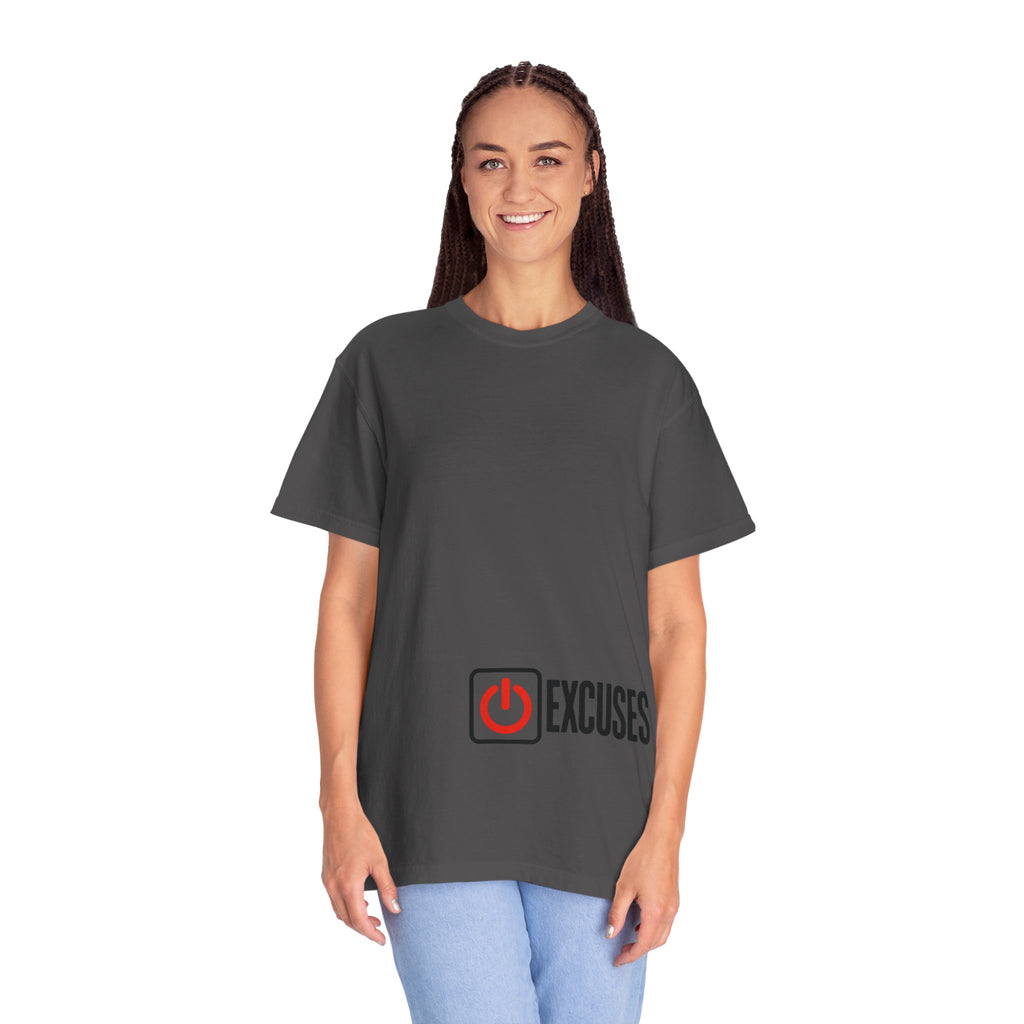 T-Shirt — "Stop Talking and Start Doing" Motivational Tee (Excuses Power Icon)