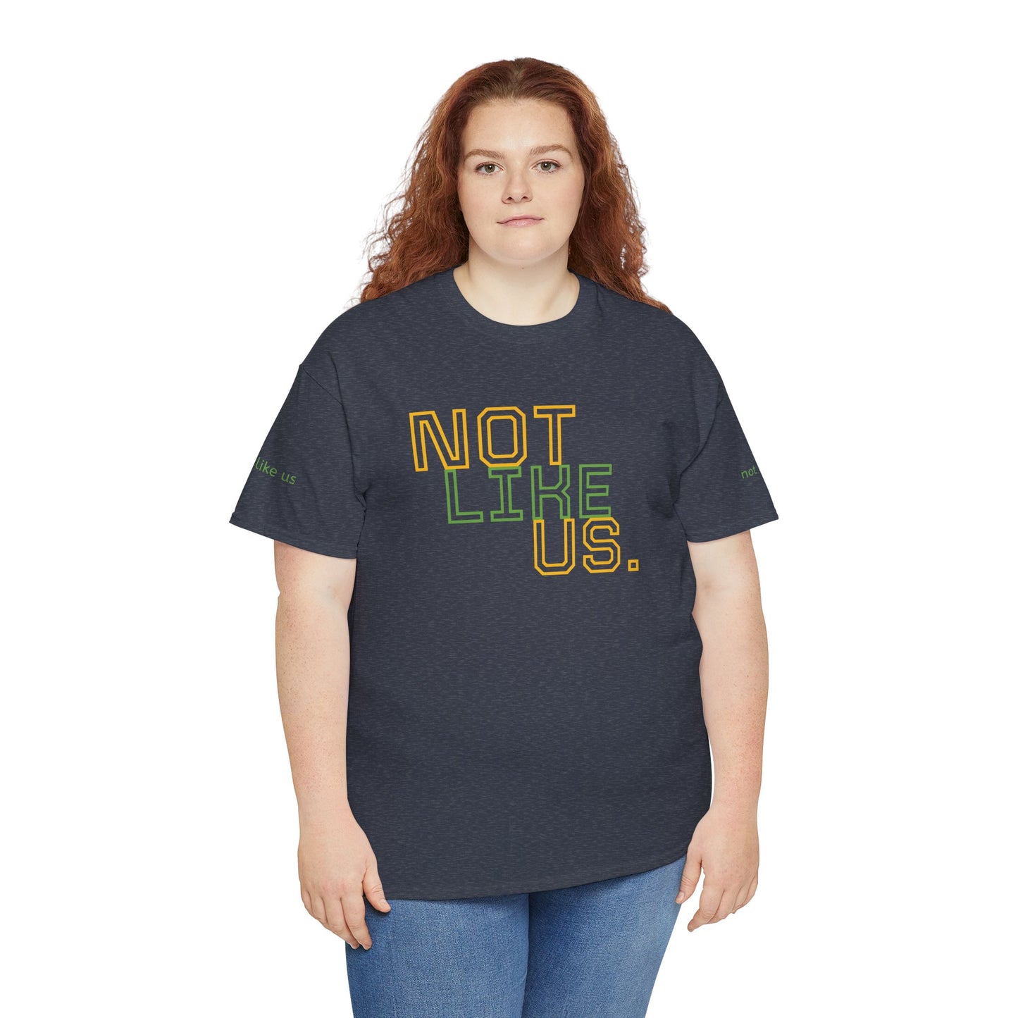 Unisex Heavy Cotton Tee - "NOT LIKE US" Statement Tee