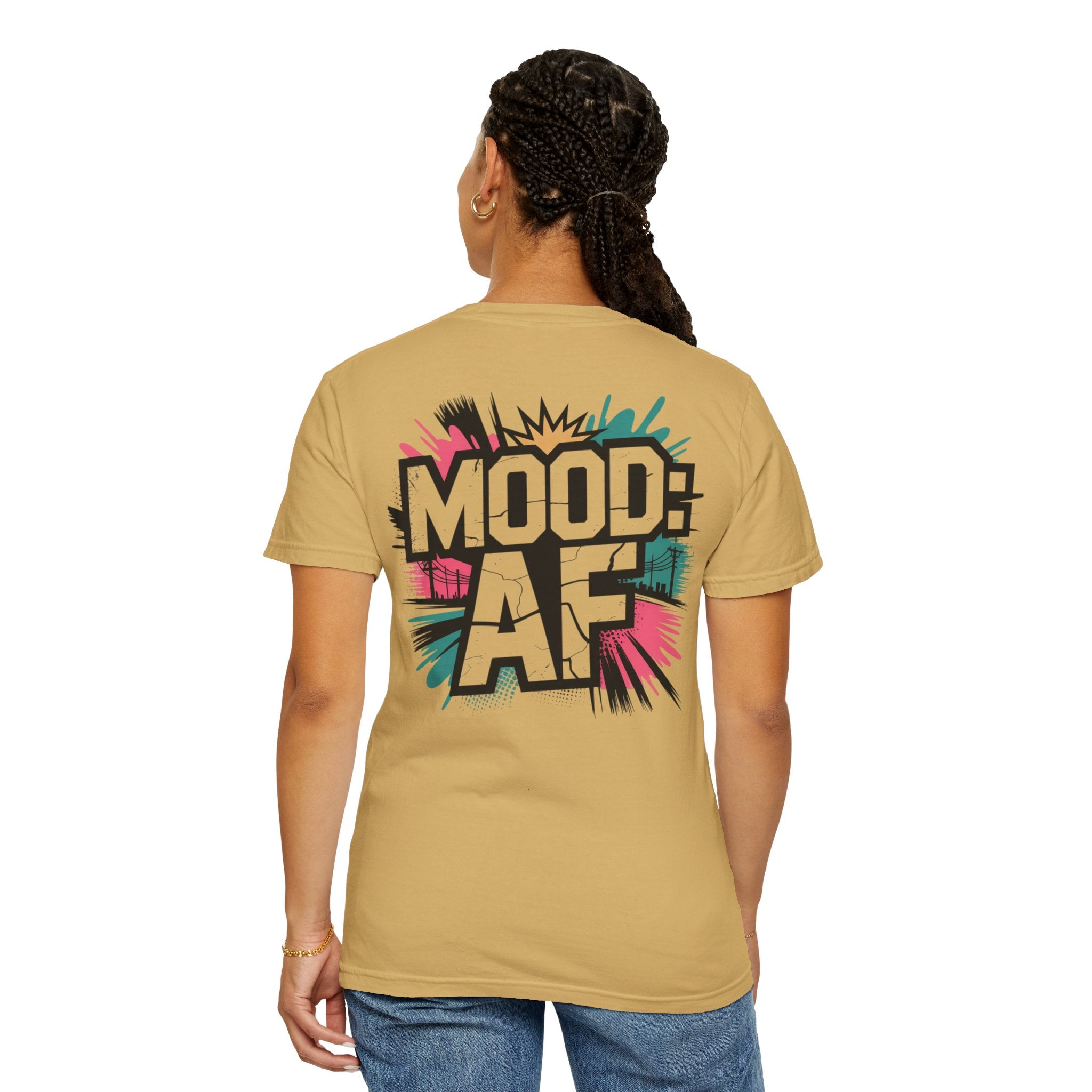 MOOD AF Graphic Tee — Bold Retro Pop-Art Unisex T-Shirt
