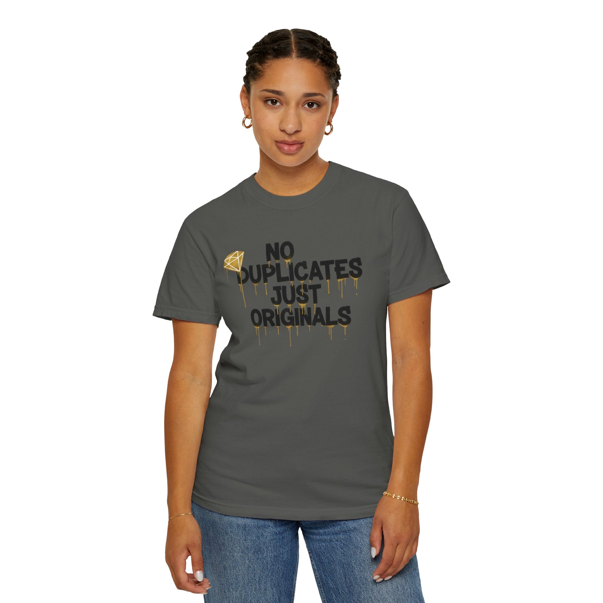 No Duplicates Just Originals T-Shirt — Bold Streetwear Graphic Tee