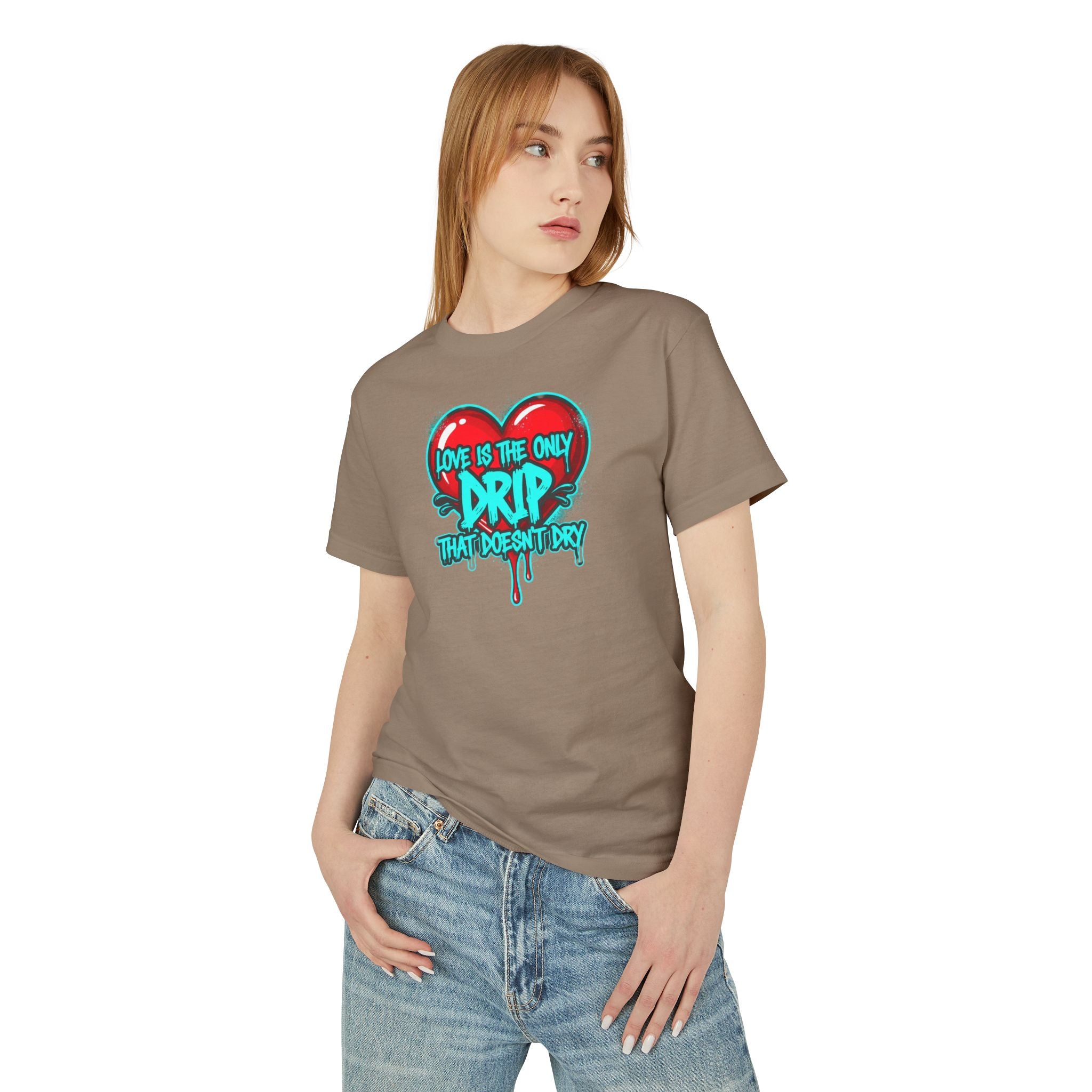 Love Is the Only Drip Tee – Graphic Heart Drip Shirt