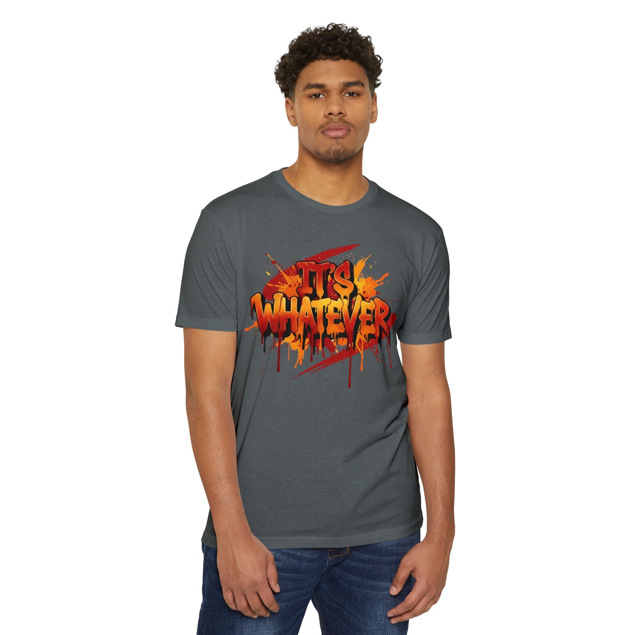 Neon Graffiti Paint Drip Tee — Streetwear Graphic T-Shirt