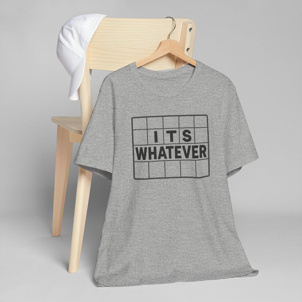 It’s Whatever T‑Shirt — Minimalist Crossword Grid Graphic Tee