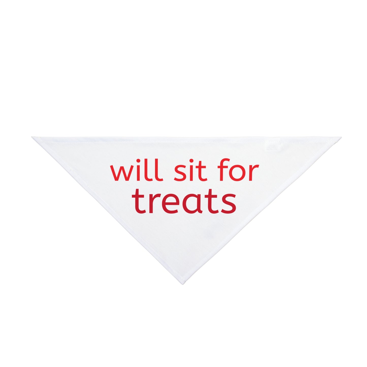 Cute Pet Bandana - "Will Sit for Treats" - Perfect for Dog Lovers and Pet Gifts