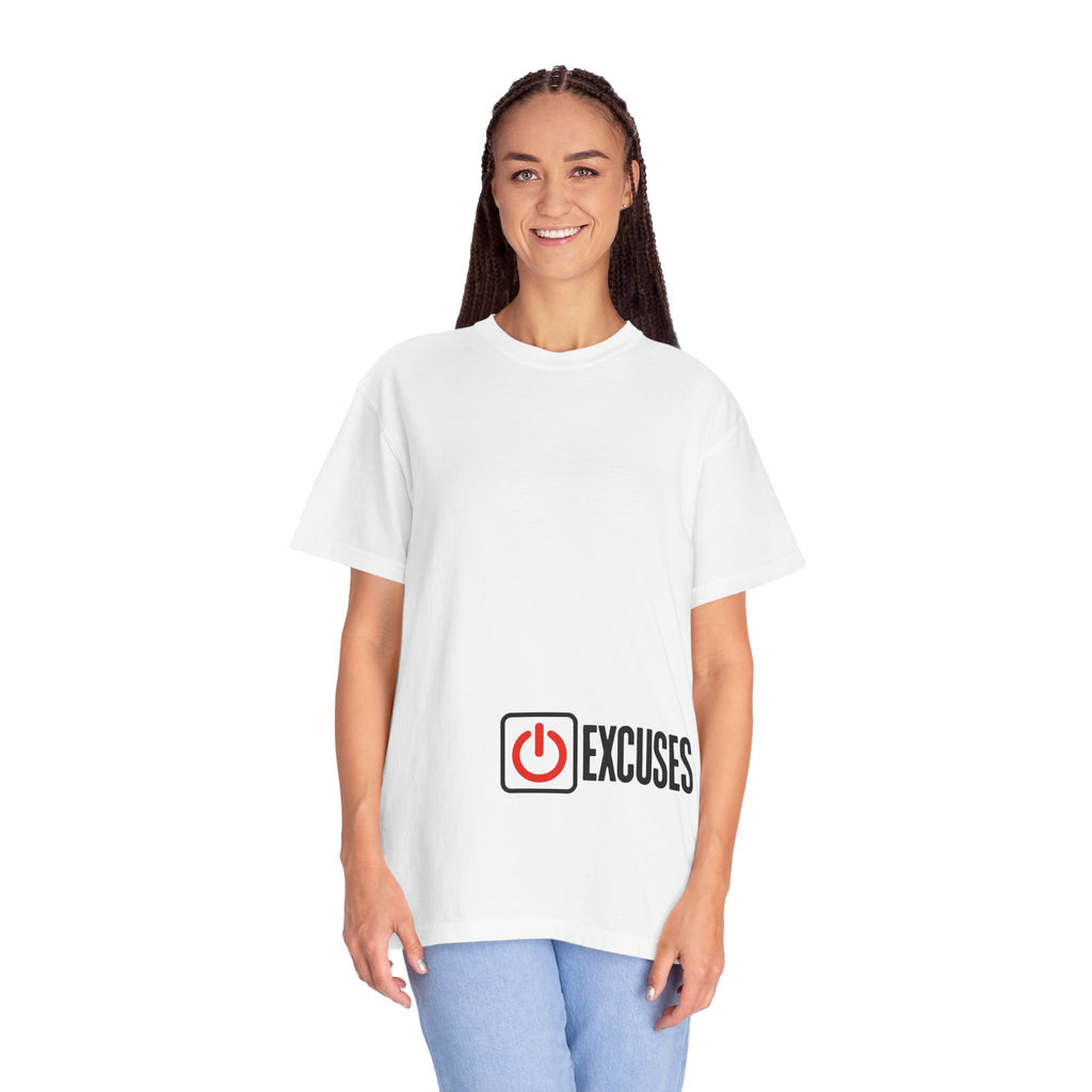 T-Shirt — "Stop Talking and Start Doing" Motivational Tee (Excuses Power Icon)