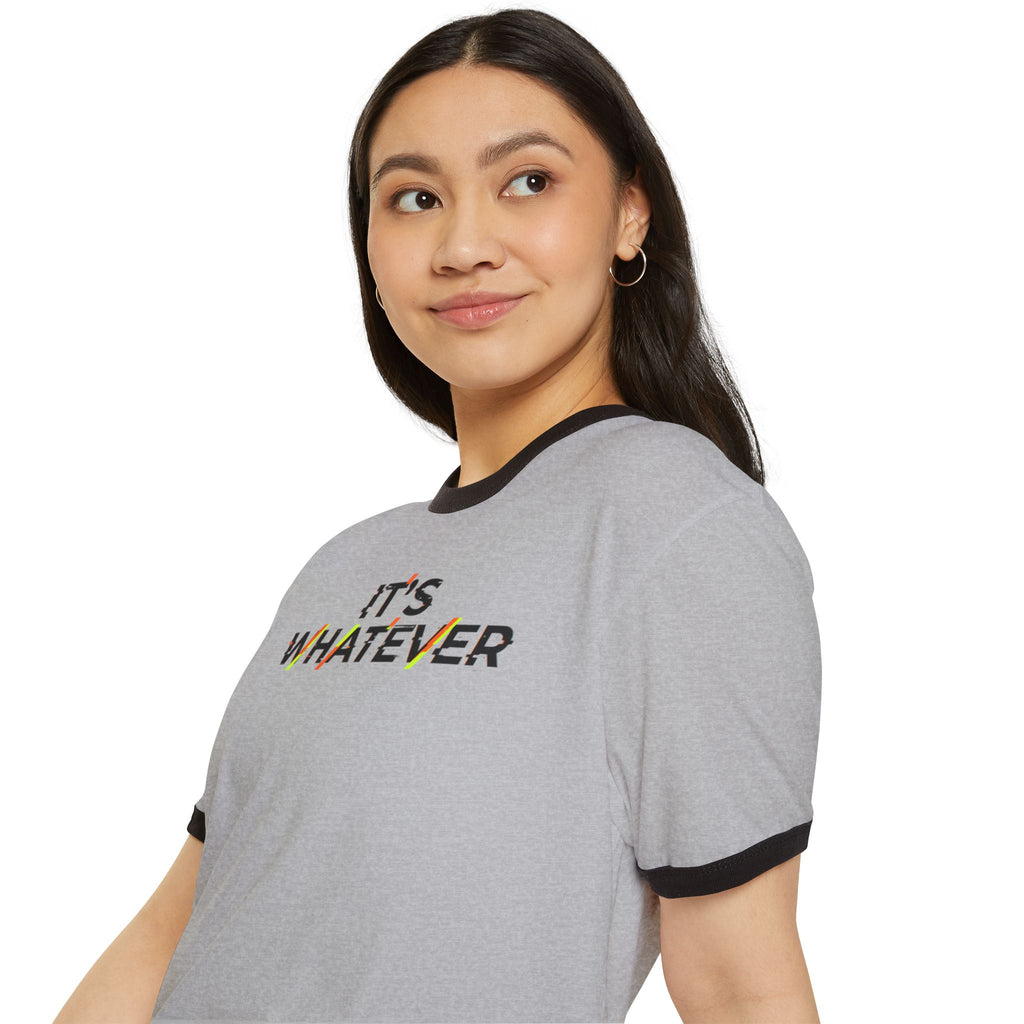 It's Whatever Ringer T-Shirt — Casual Retro Quote Tee
