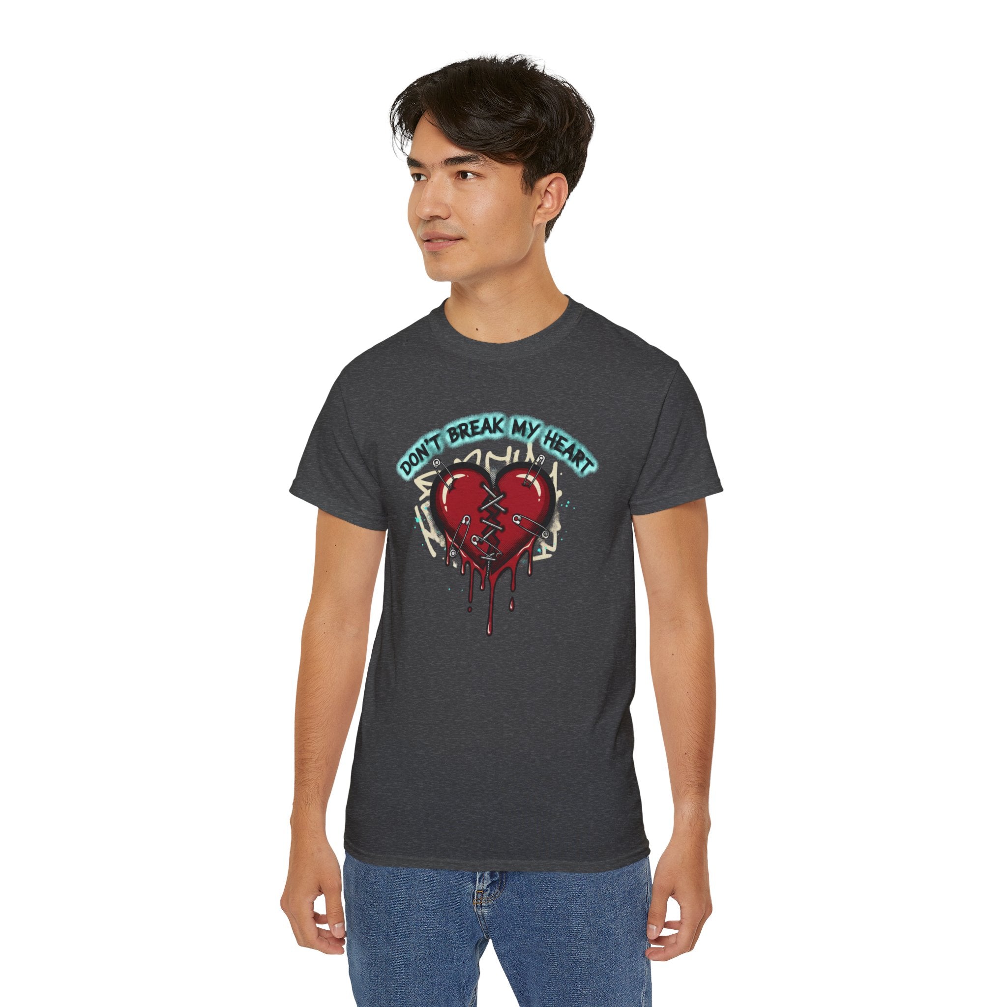 T-Shirt — "Don’t Break My Heart" Dripping Broken Heart Graphic Tee