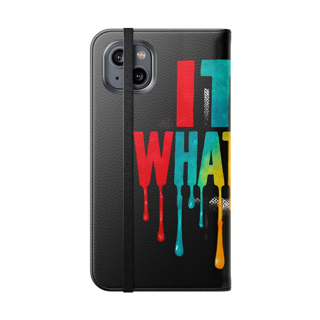 Rainbow Drip Flip Case