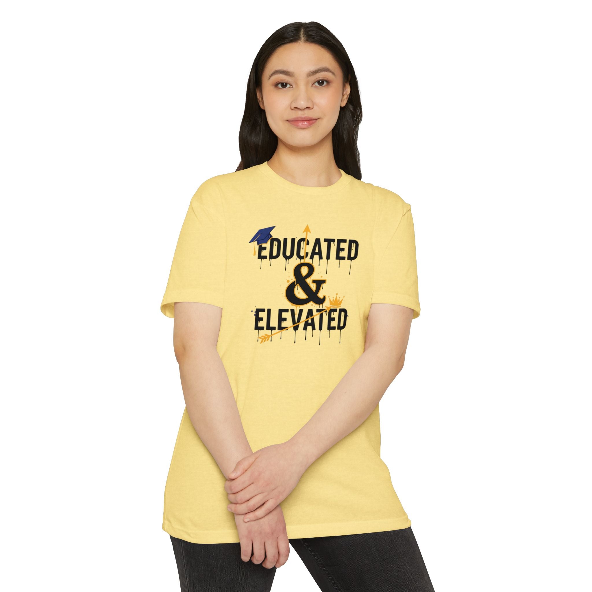 Educated & Elevated Graduation T-Shirt — Achievement Graphic Tee