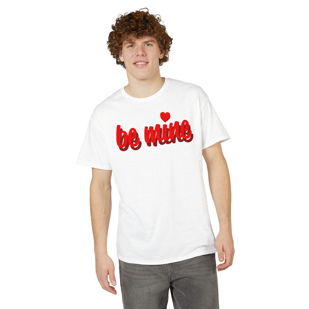 Be Mine Valentine T-Shirt — Red Script Heart Valentine's Day Tee
