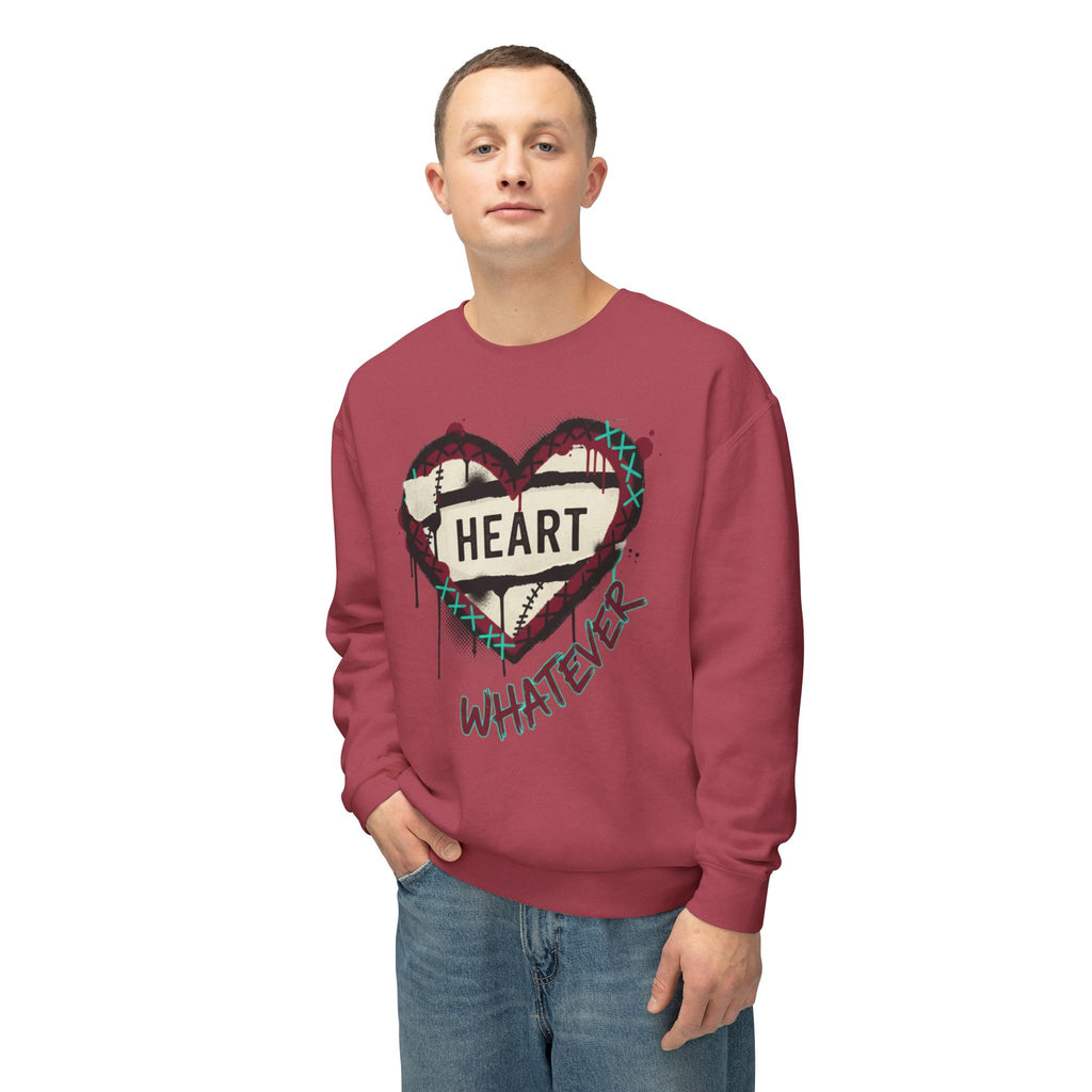 Crewneck Sweatshirt — Graffiti Heart “Heart Whatever” Streetwear