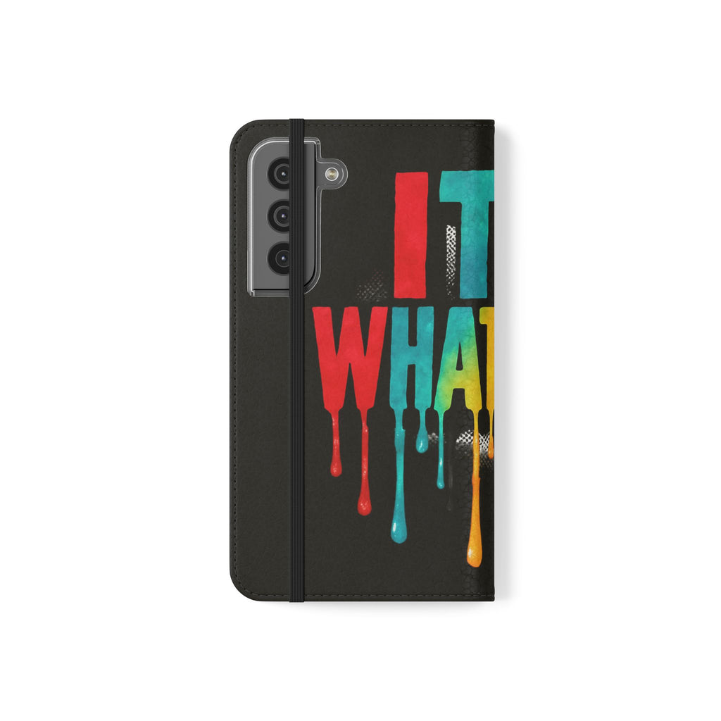 Rainbow Drip Flip Case