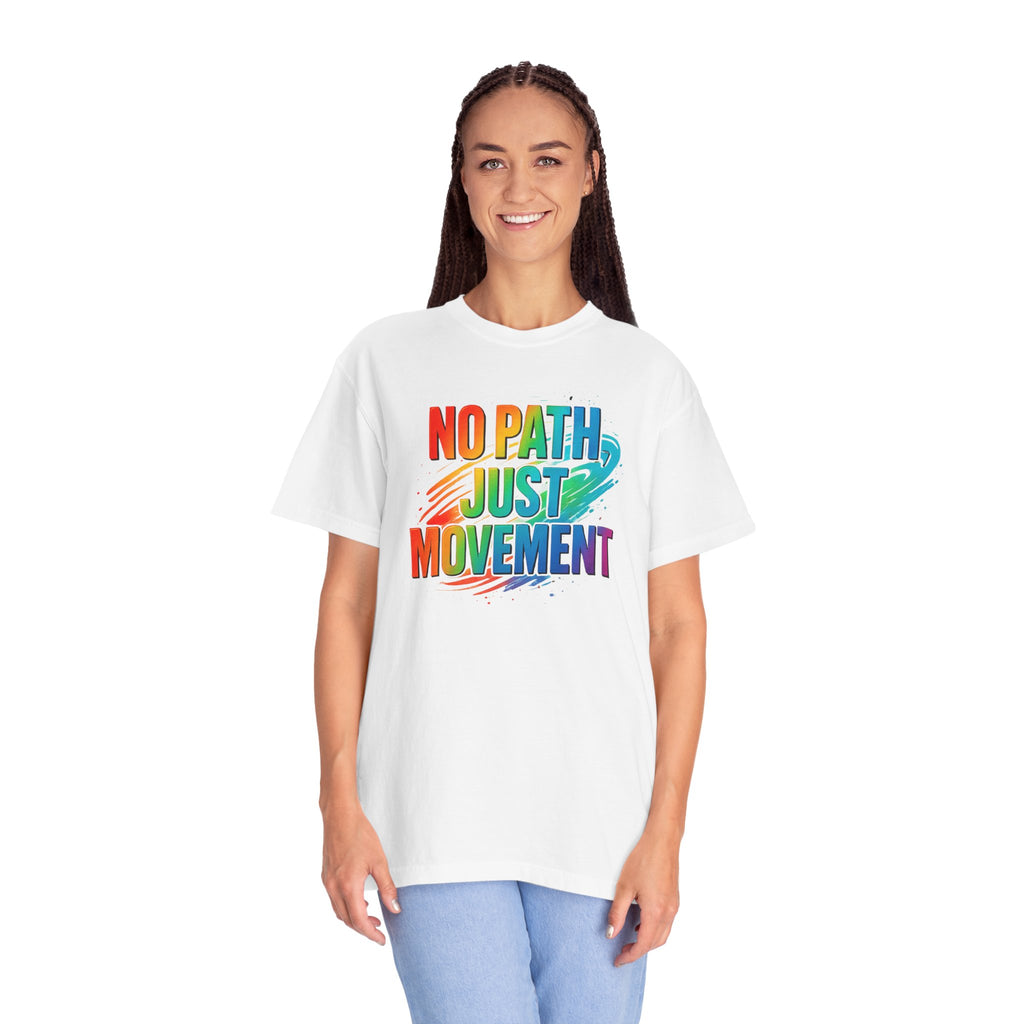 No Path Just Movement Rainbow Graphic T-Shirt