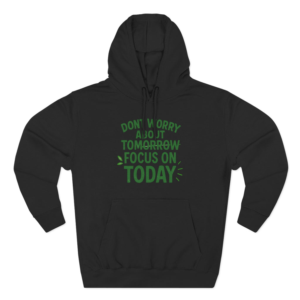 Motivational Fleece Hoodie - Three-Panel Design