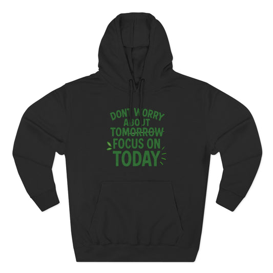 Motivational Fleece Hoodie - Three-Panel Design