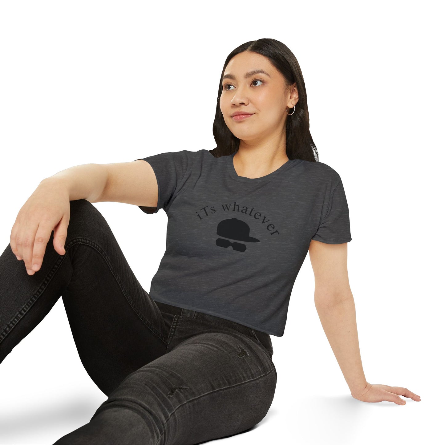 Women's Festival Crop Top - 'iTs whatever' Statement Tee