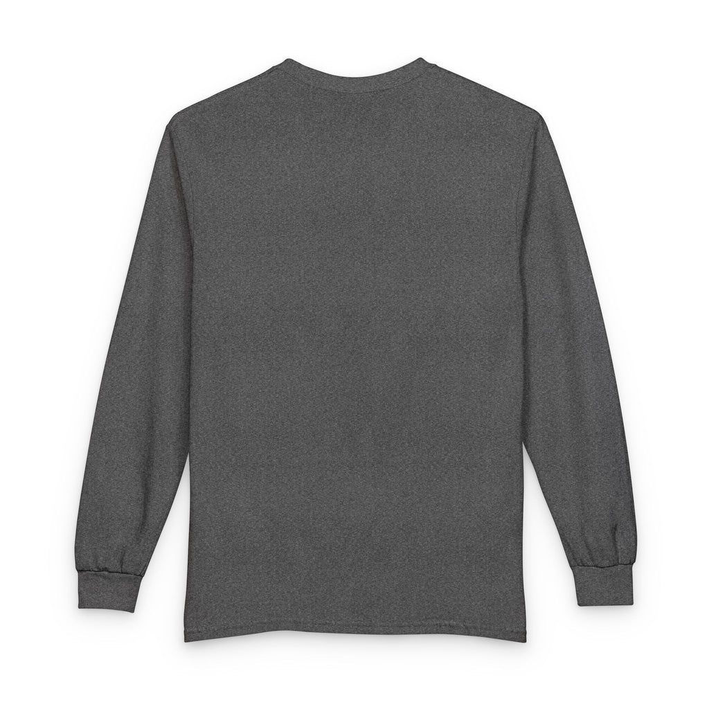 Faith Long Sleeve Tee — Purple Gothic Lettering Spiritual Shirt