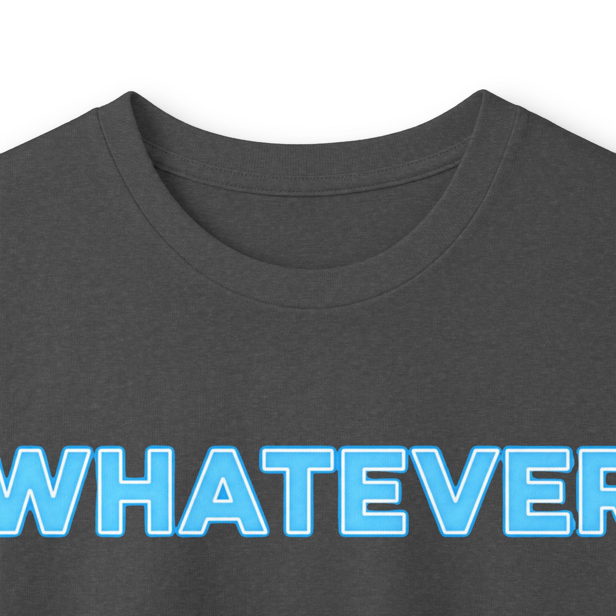 Long Sleeve Tee — Minimal 'WHATEVER' Graphic Lightweight Cotton Shirt