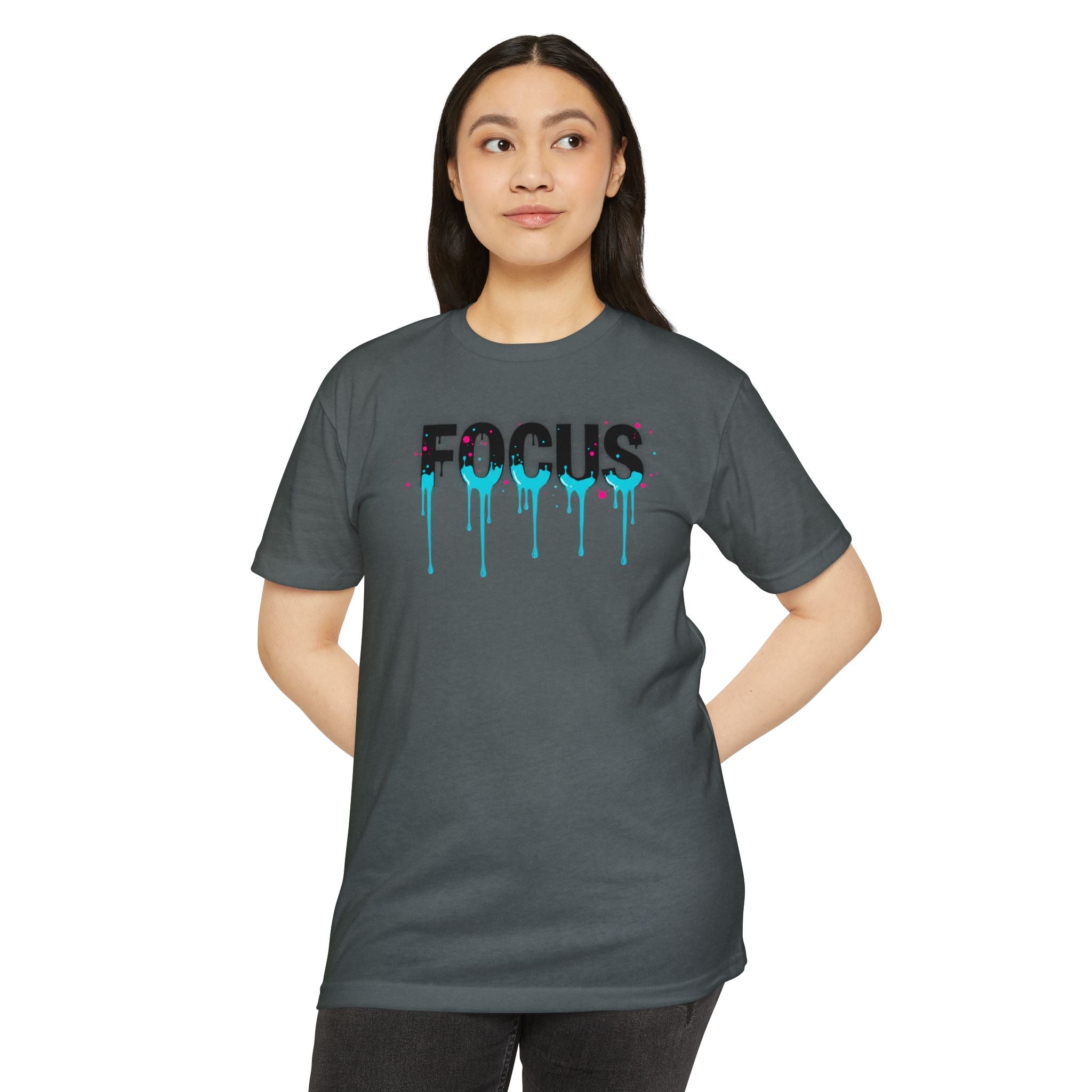 Focus Drip T-Shirt — Motivational Graffiti Graphic Tee