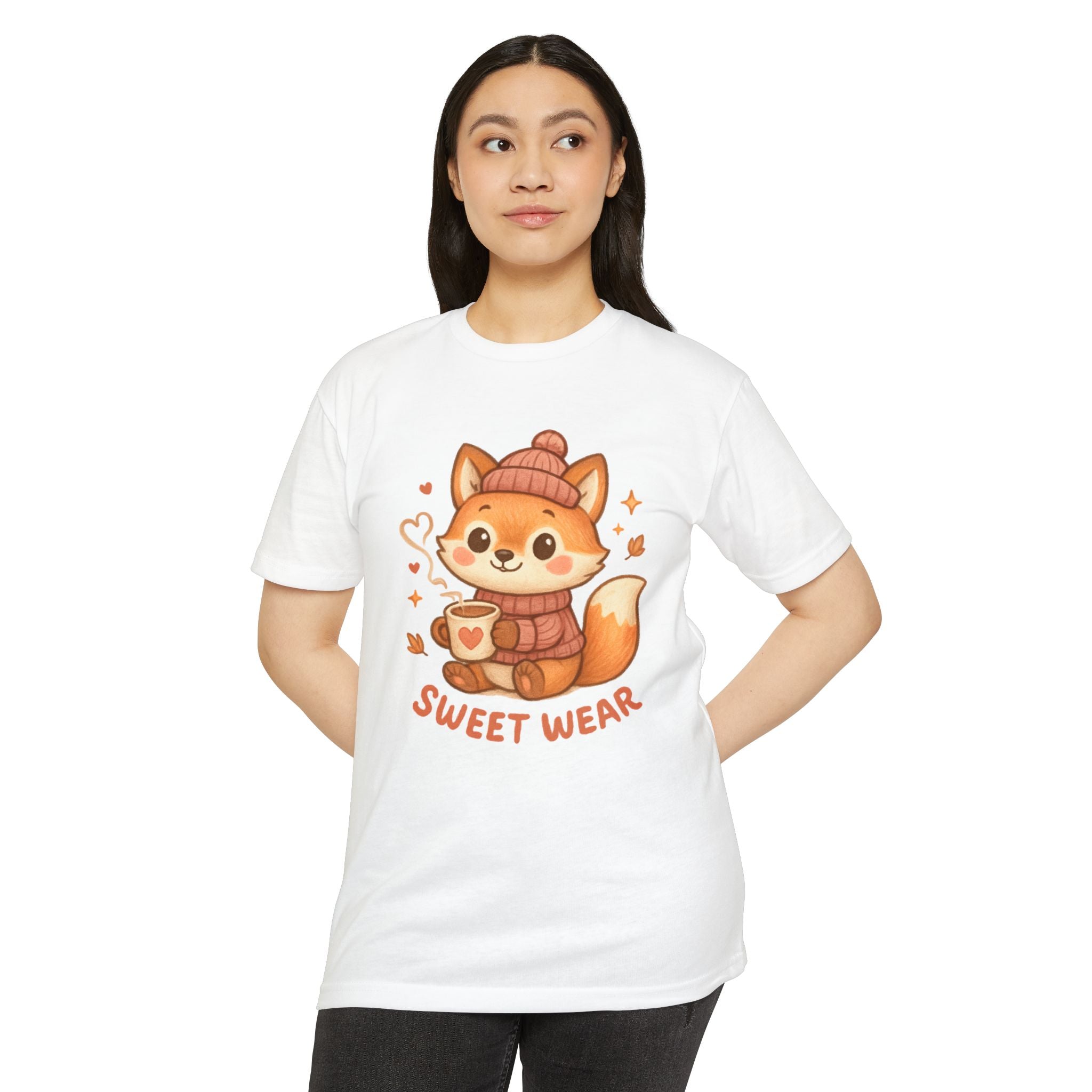 Cute Fox Tee — "Sweet Wear" Cozy Winter Graphic T-Shirt