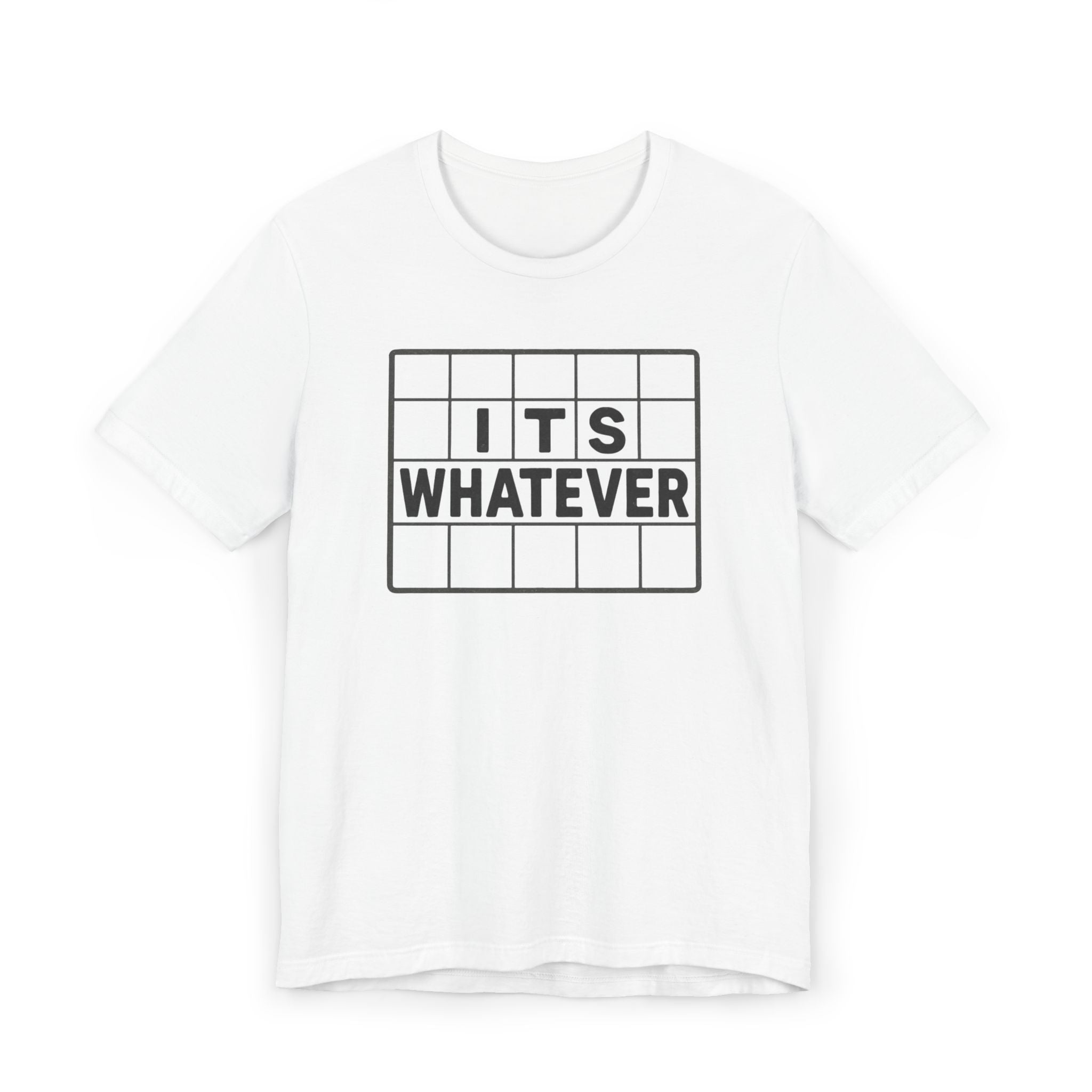 It’s Whatever T‑Shirt — Minimalist Crossword Grid Graphic Tee