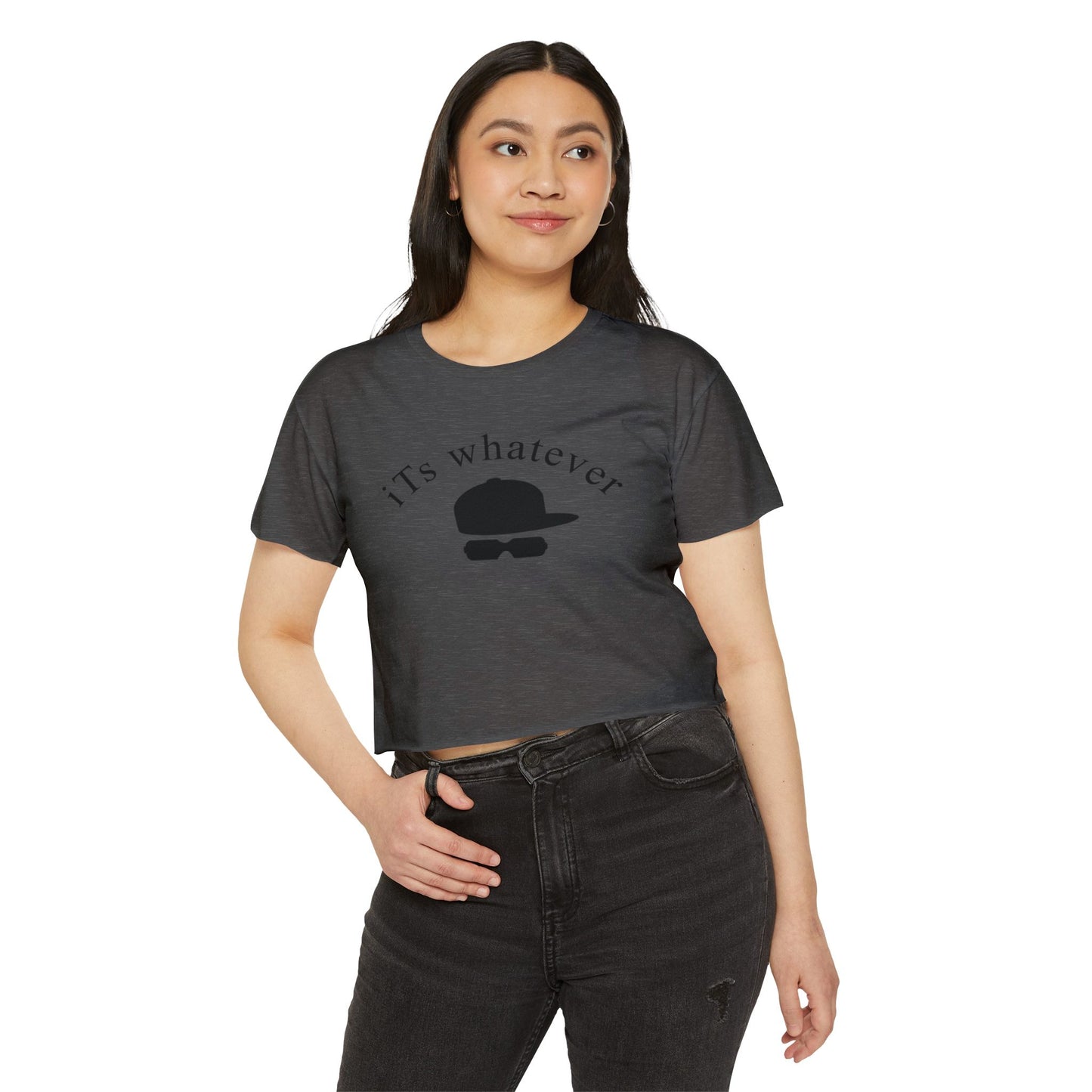 Women's Festival Crop Top - 'iTs whatever' Statement Tee