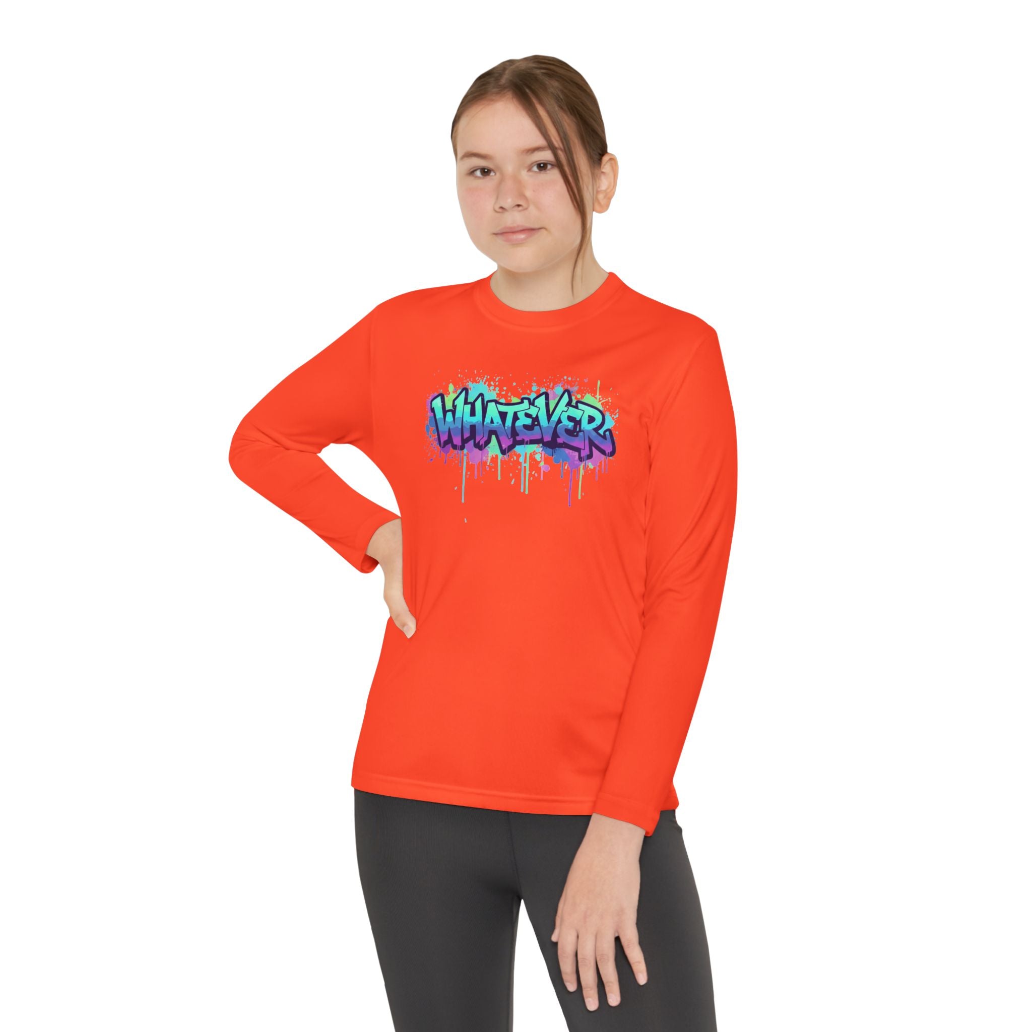 Youth Long Sleeve Tee — 'Whatever' Graffiti Streetwear